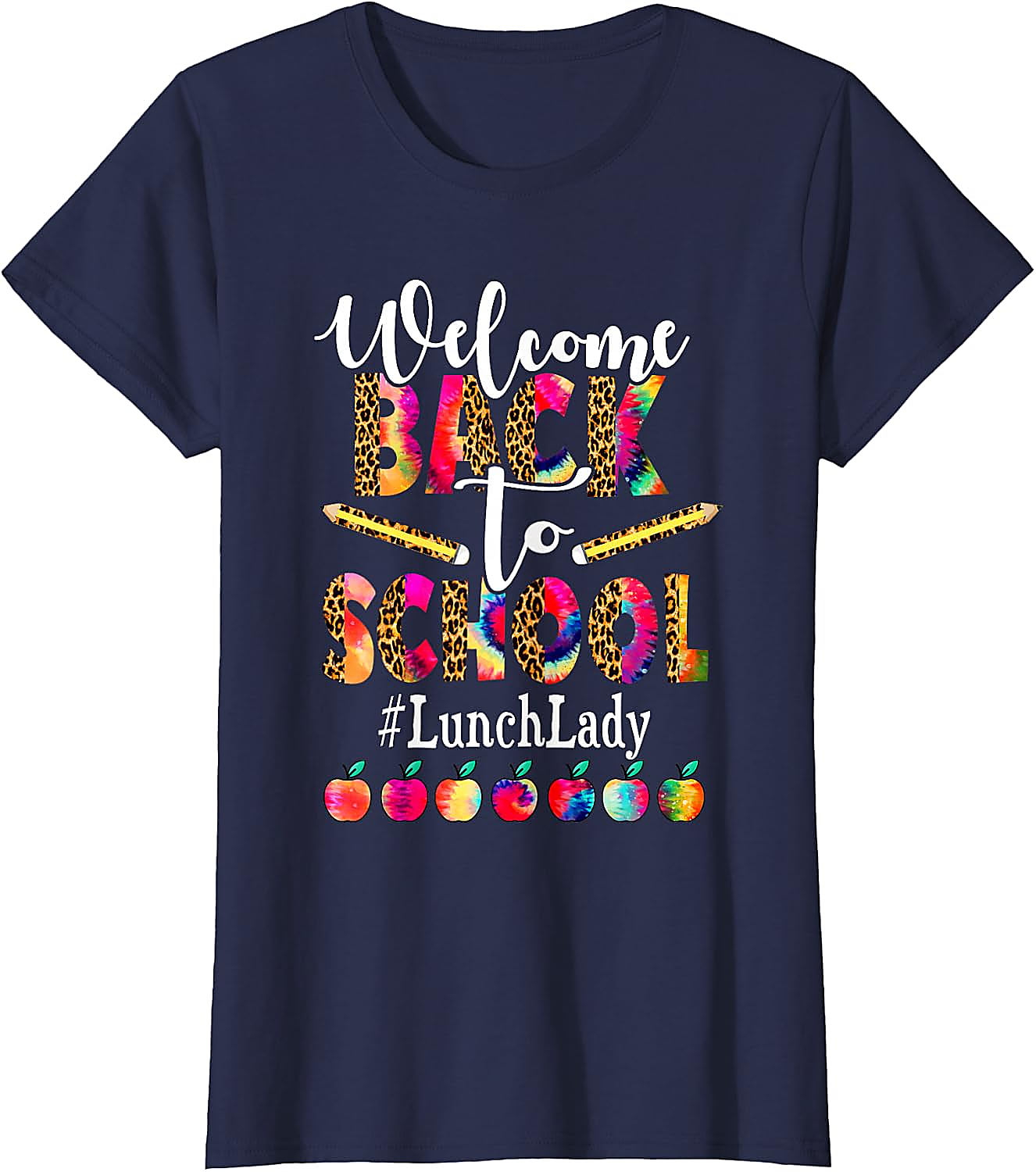 Lunch Lady Back to School T-Shirt | Leopard Tie-Dye Tee