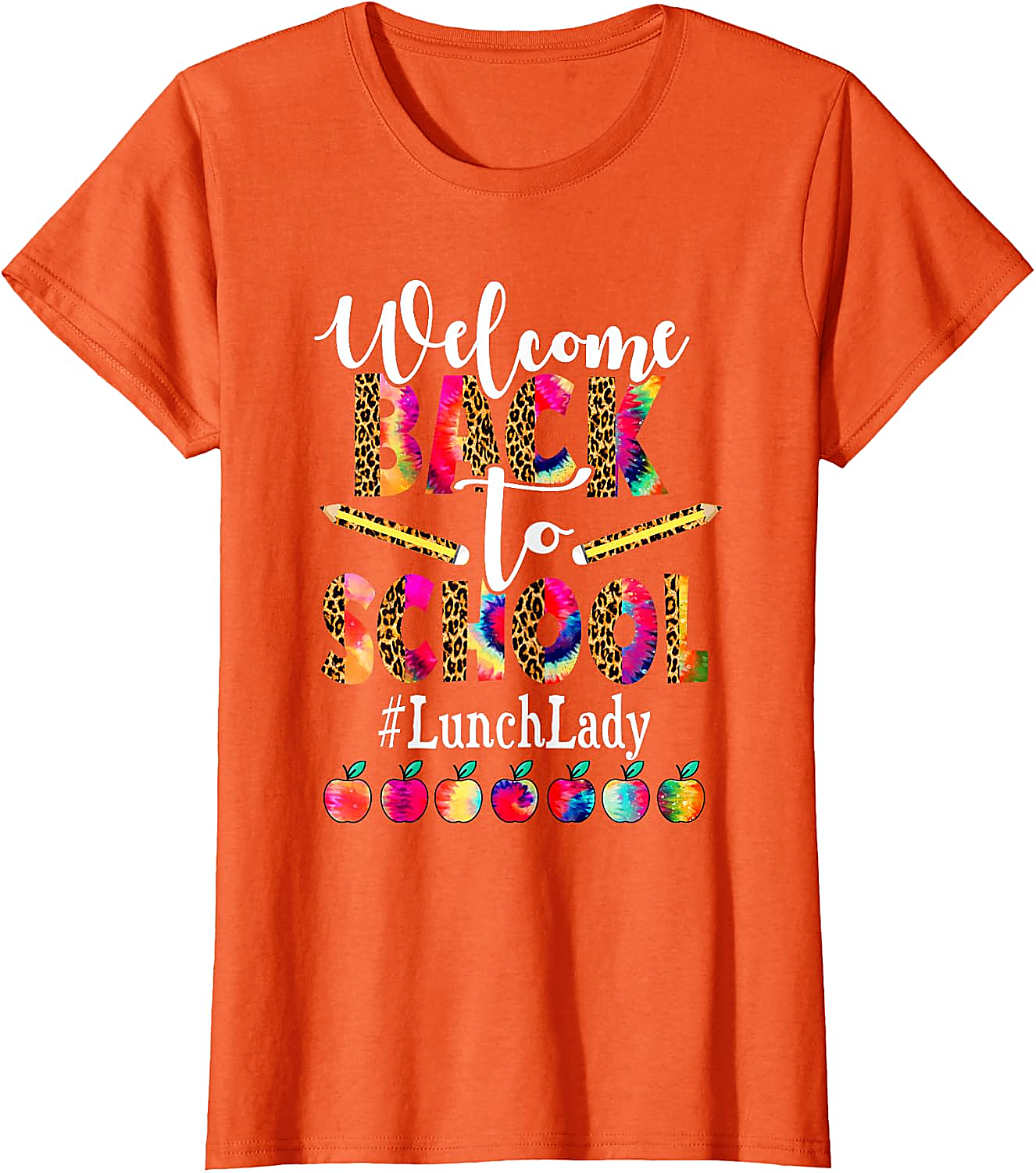 Lunch Lady Back to School T-Shirt | Leopard Tie-Dye Tee
