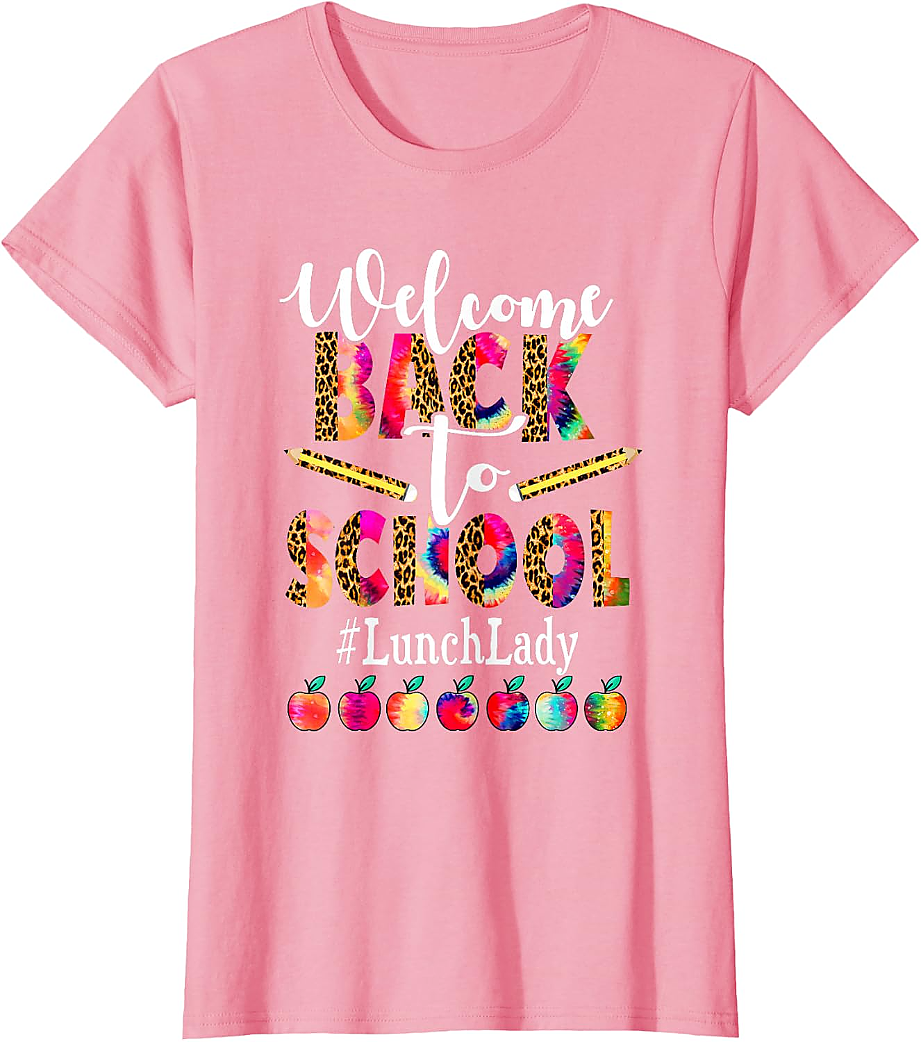 Lunch Lady Back to School T-Shirt | Leopard Tie-Dye Tee