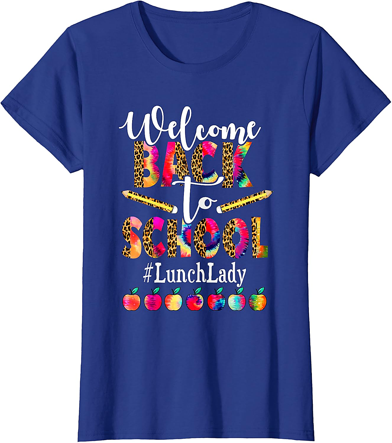 Lunch Lady Back to School T-Shirt | Leopard Tie-Dye Tee