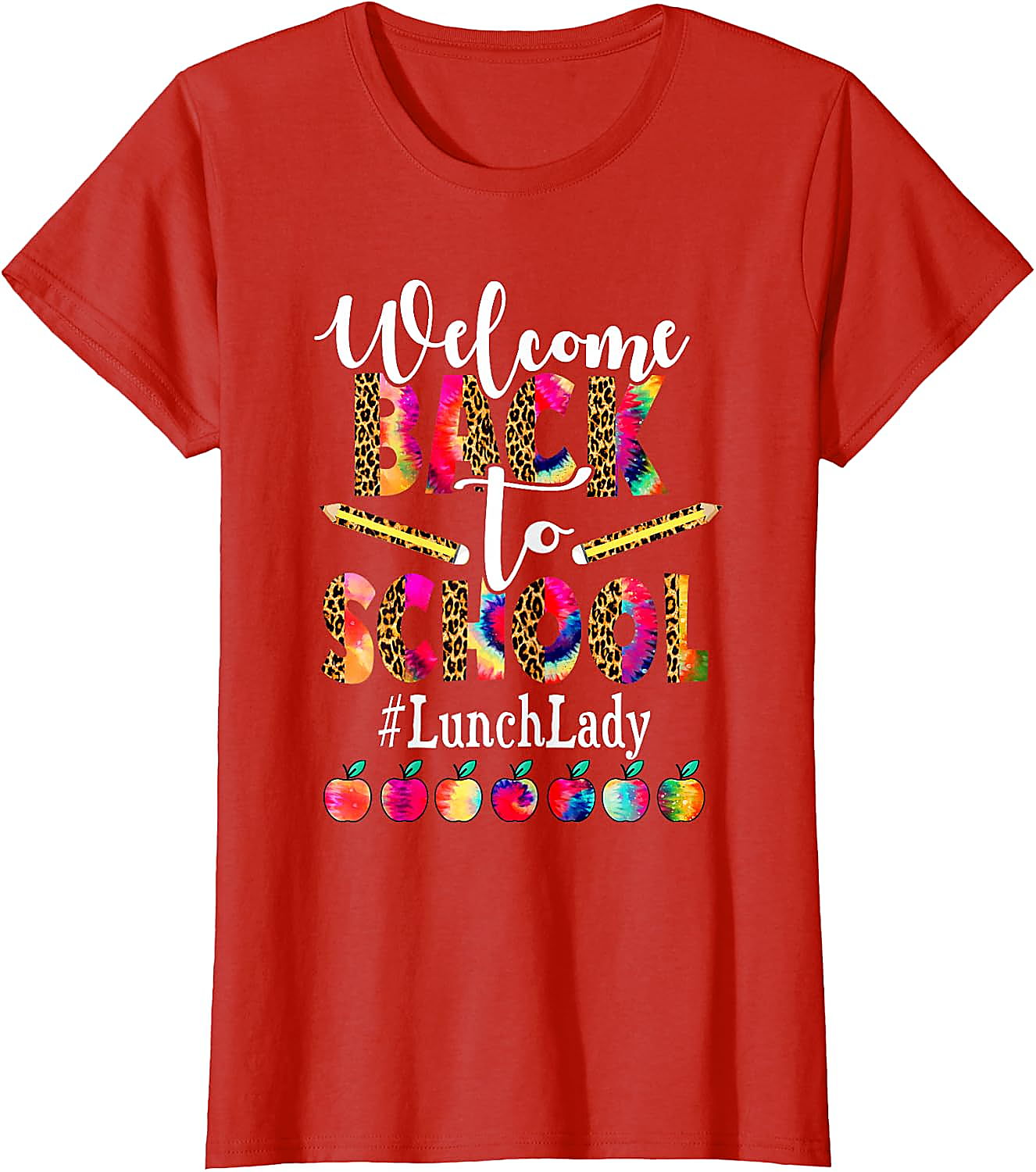 Lunch Lady Back to School T-Shirt | Leopard Tie-Dye Tee