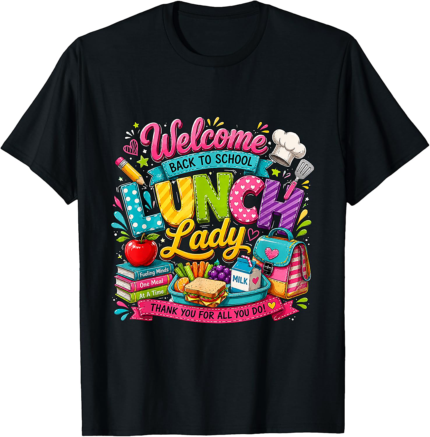 Lunch Lady T-Shirt | Back to School Graphic Tee Gift