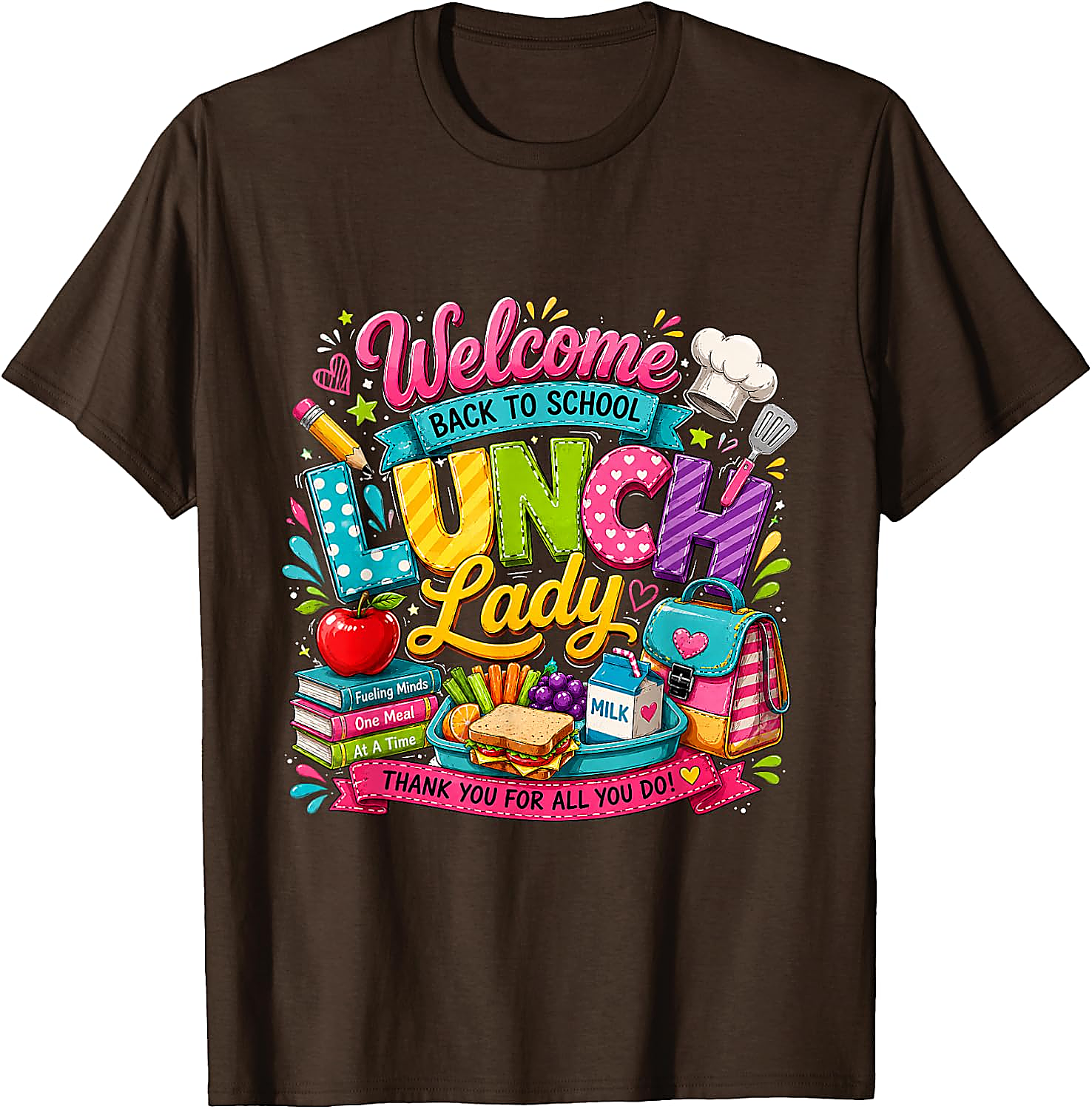 Lunch Lady T-Shirt | Back to School Graphic Tee Gift