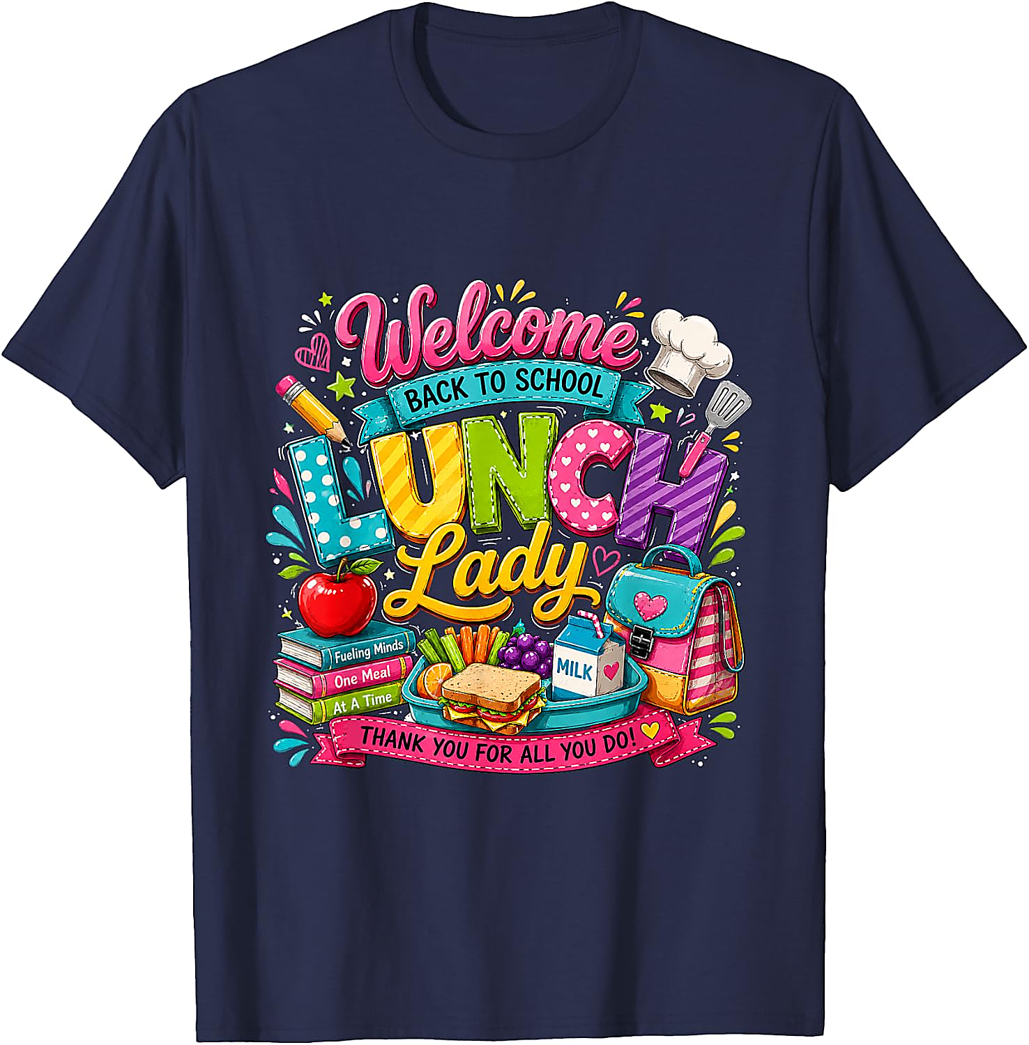 Lunch Lady T-Shirt | Back to School Graphic Tee Gift