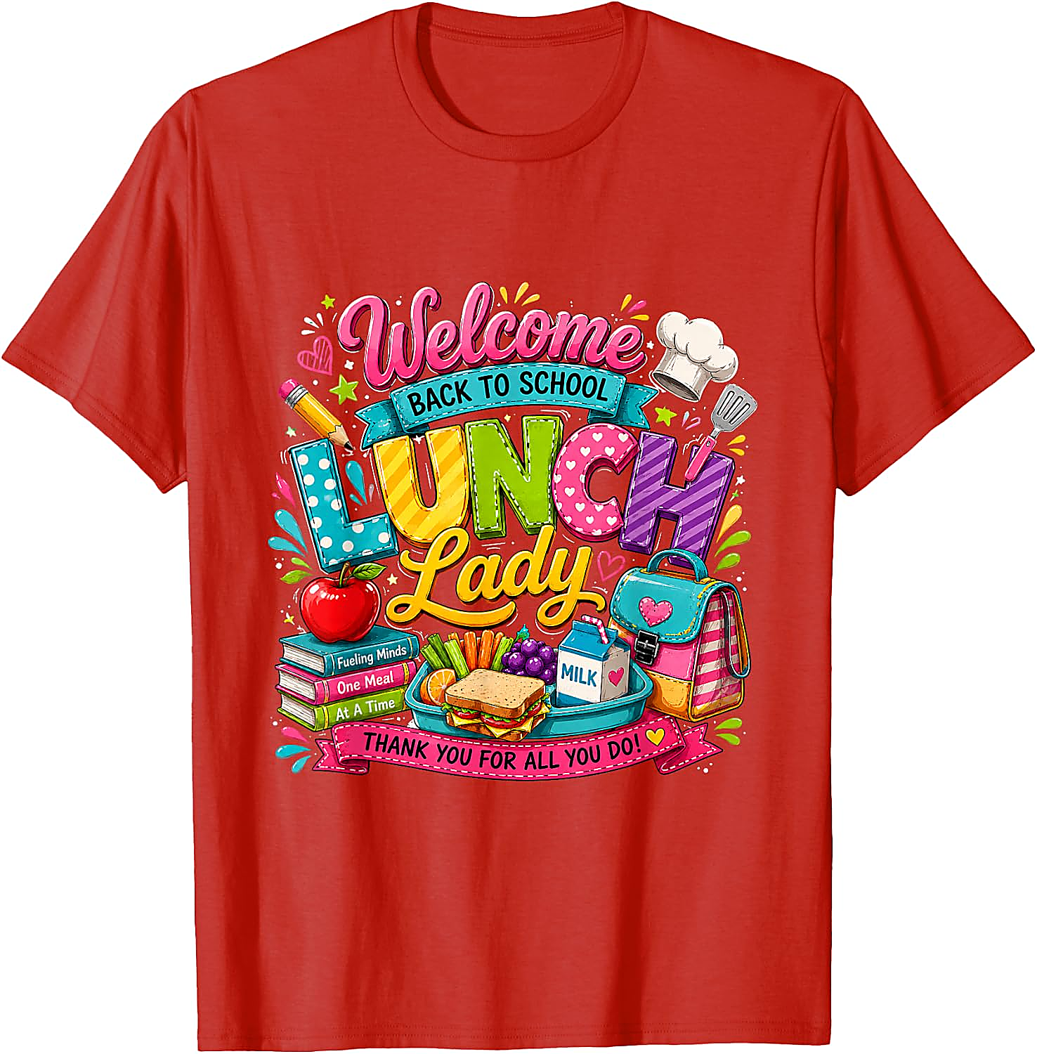 Lunch Lady T-Shirt | Back to School Graphic Tee Gift