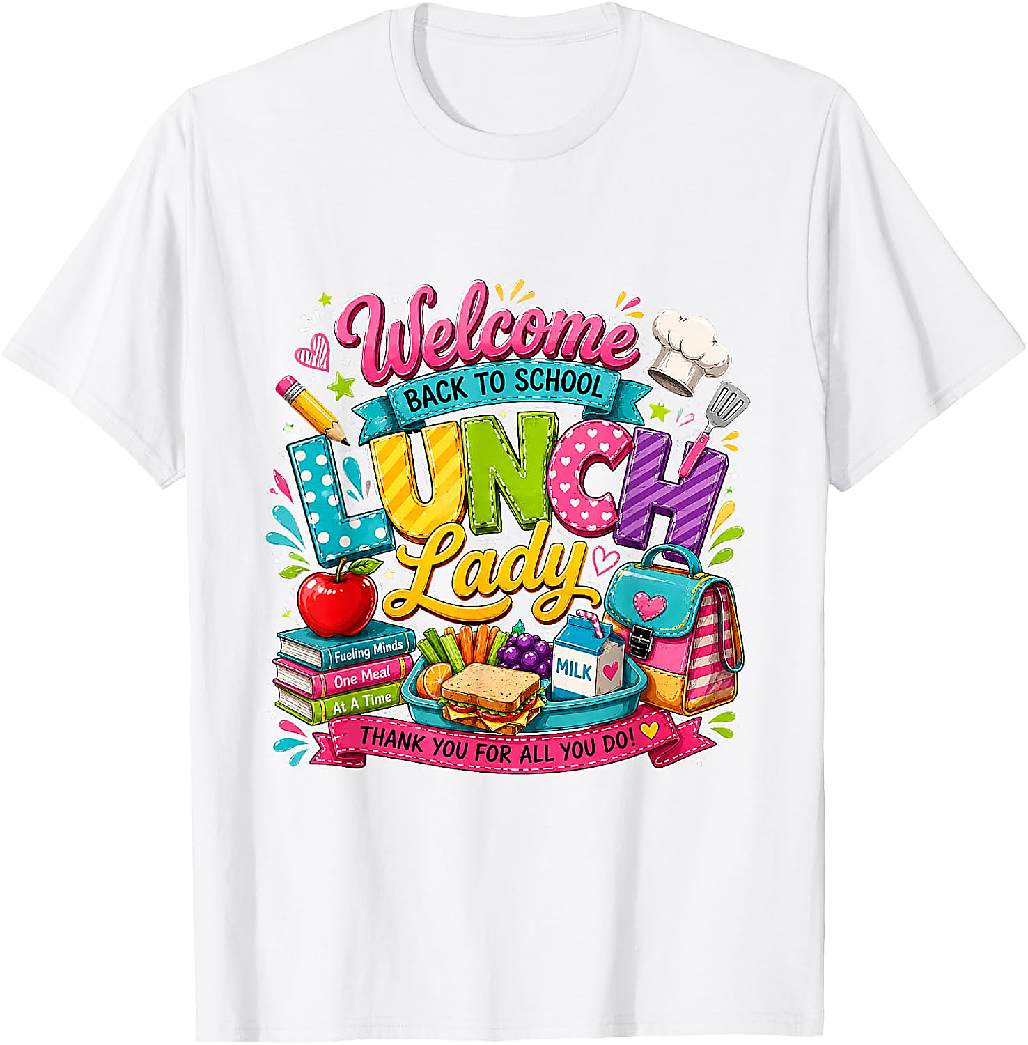 Lunch Lady T-Shirt | Back to School Graphic Tee Gift