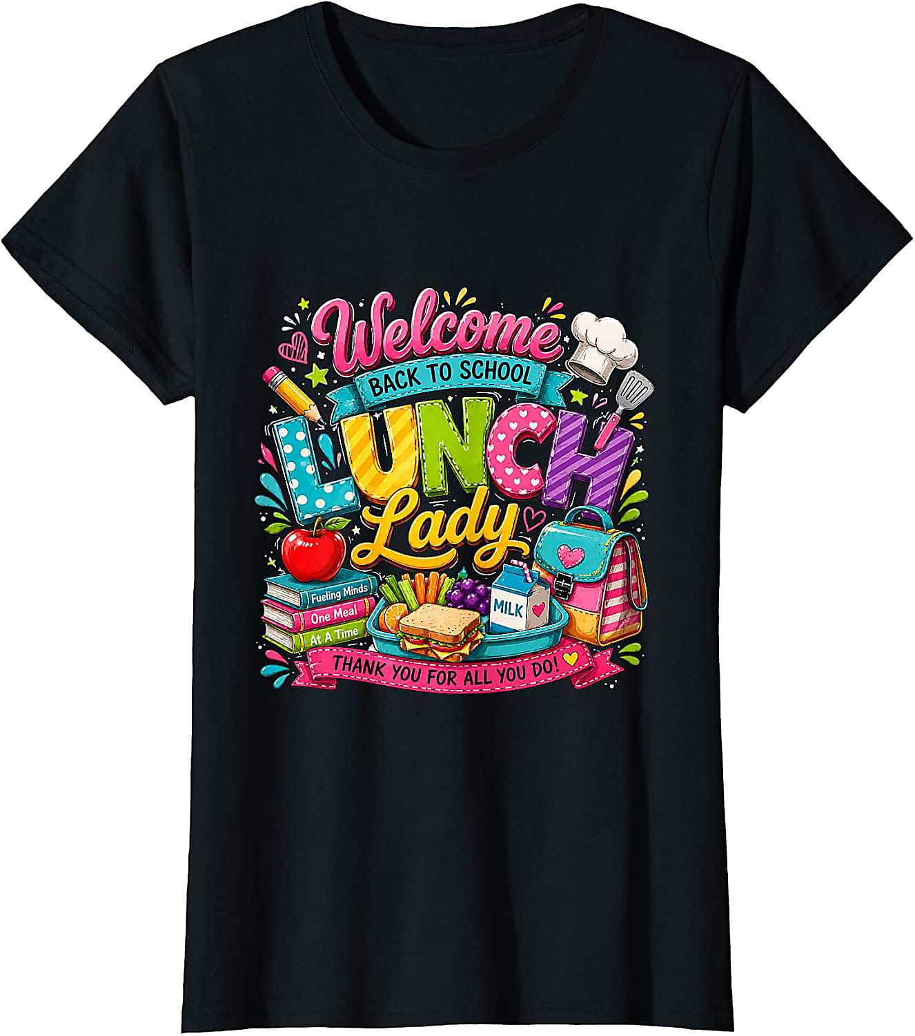 Lunch Lady T-Shirt | Back to School Graphic Tee Gift