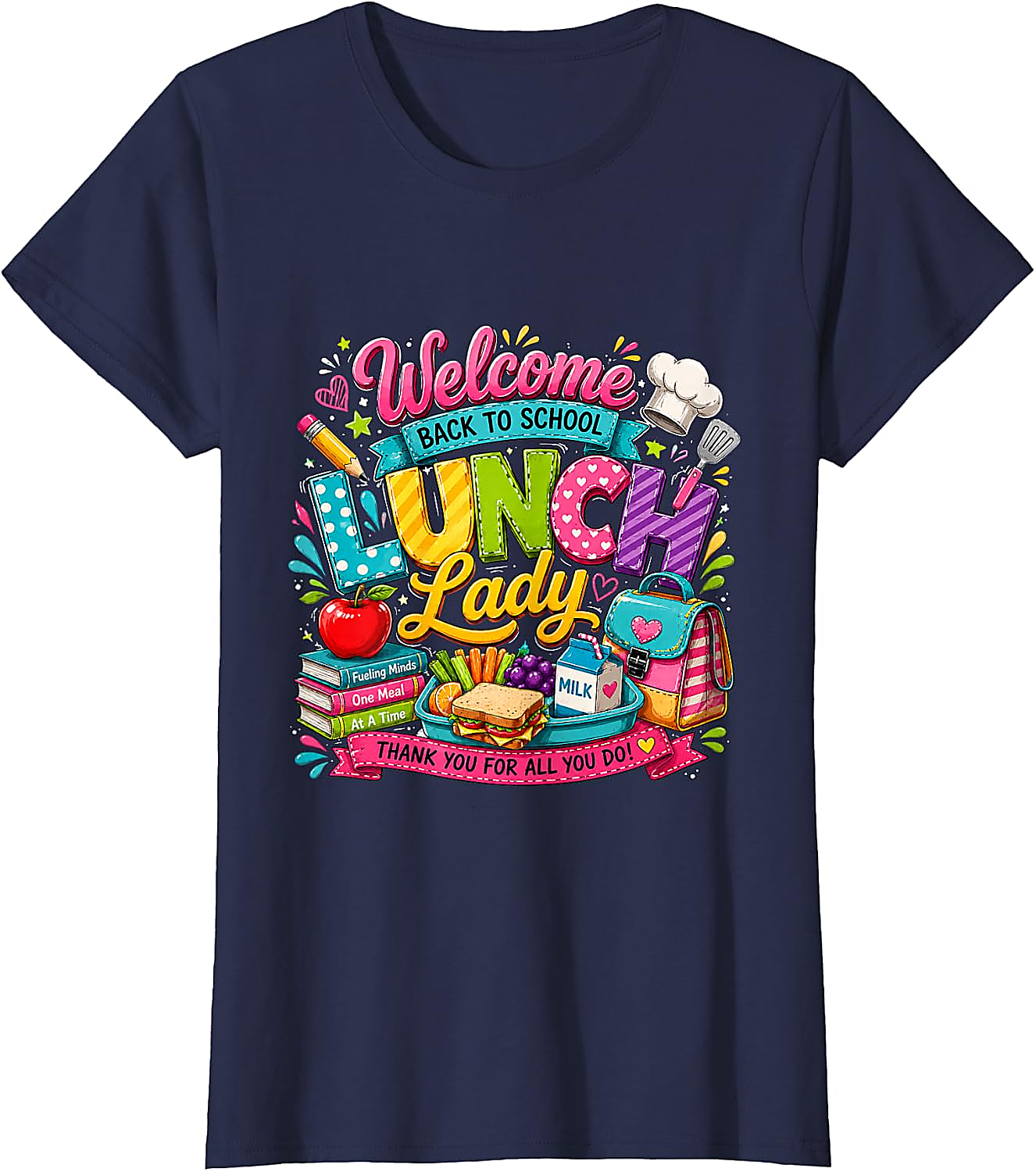 Lunch Lady T-Shirt | Back to School Graphic Tee Gift