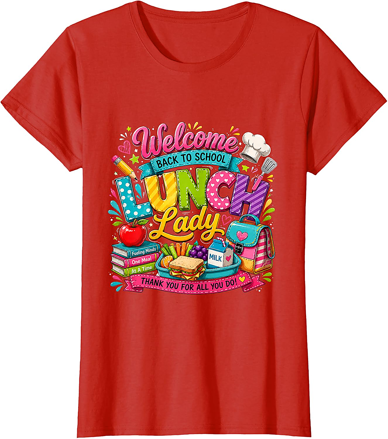 Lunch Lady T-Shirt | Back to School Graphic Tee Gift