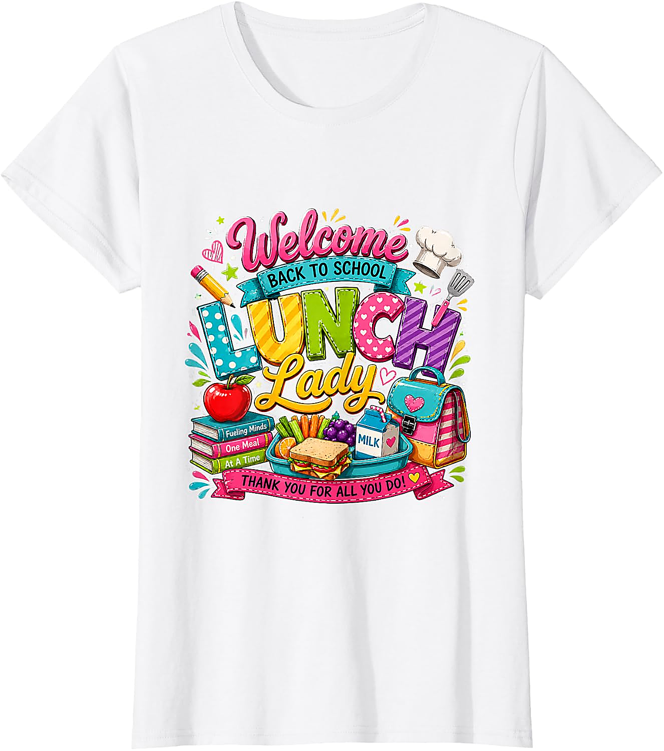 Lunch Lady T-Shirt | Back to School Graphic Tee Gift