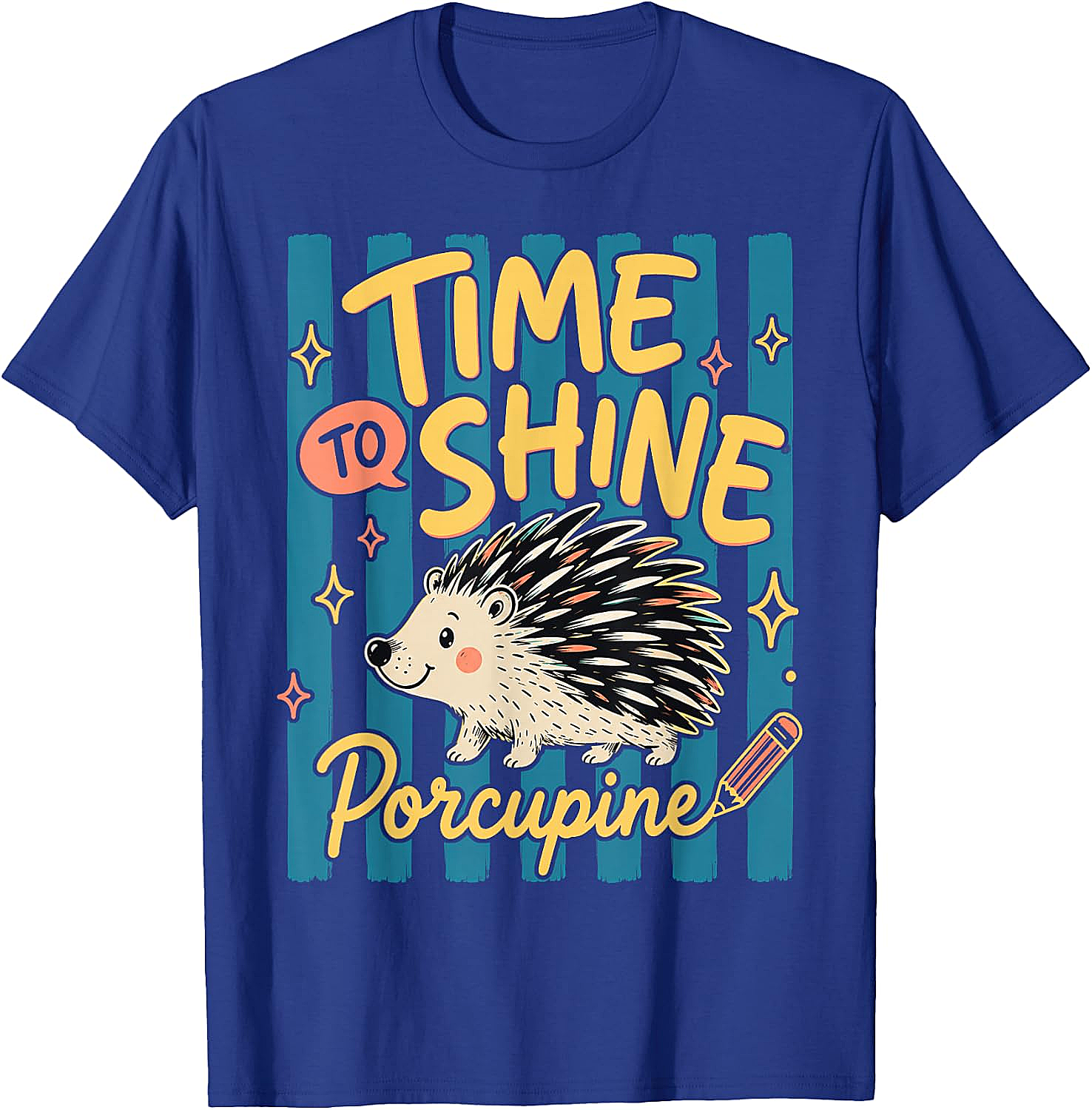  Time to Shine Porcupine Cute Back to School T-Shirt