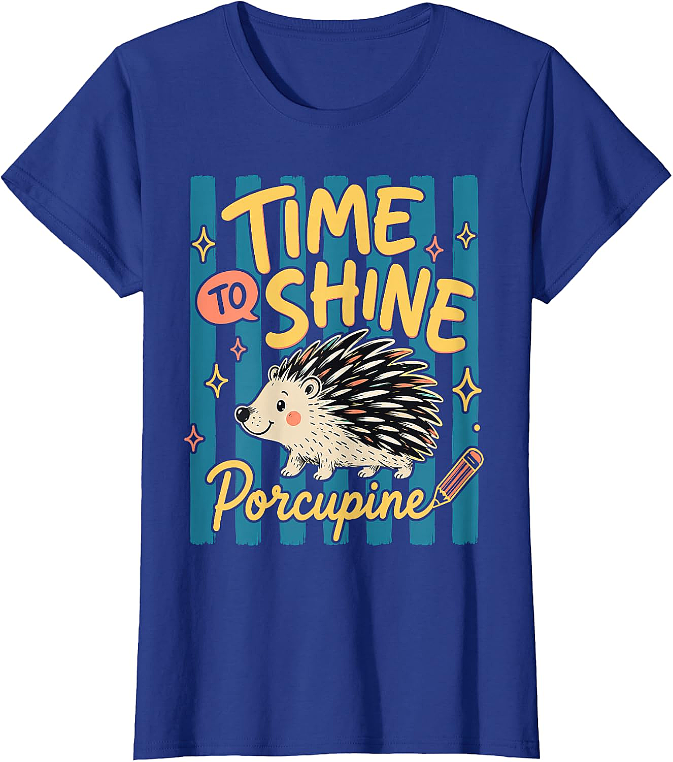  Time to Shine Porcupine Cute Back to School T-Shirt