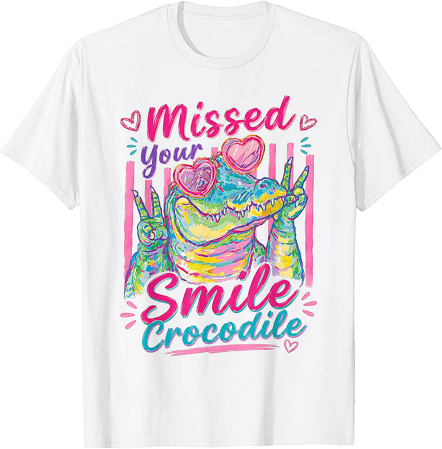 Missed Your Smile Crocodile Funny Teacher T-Shirt