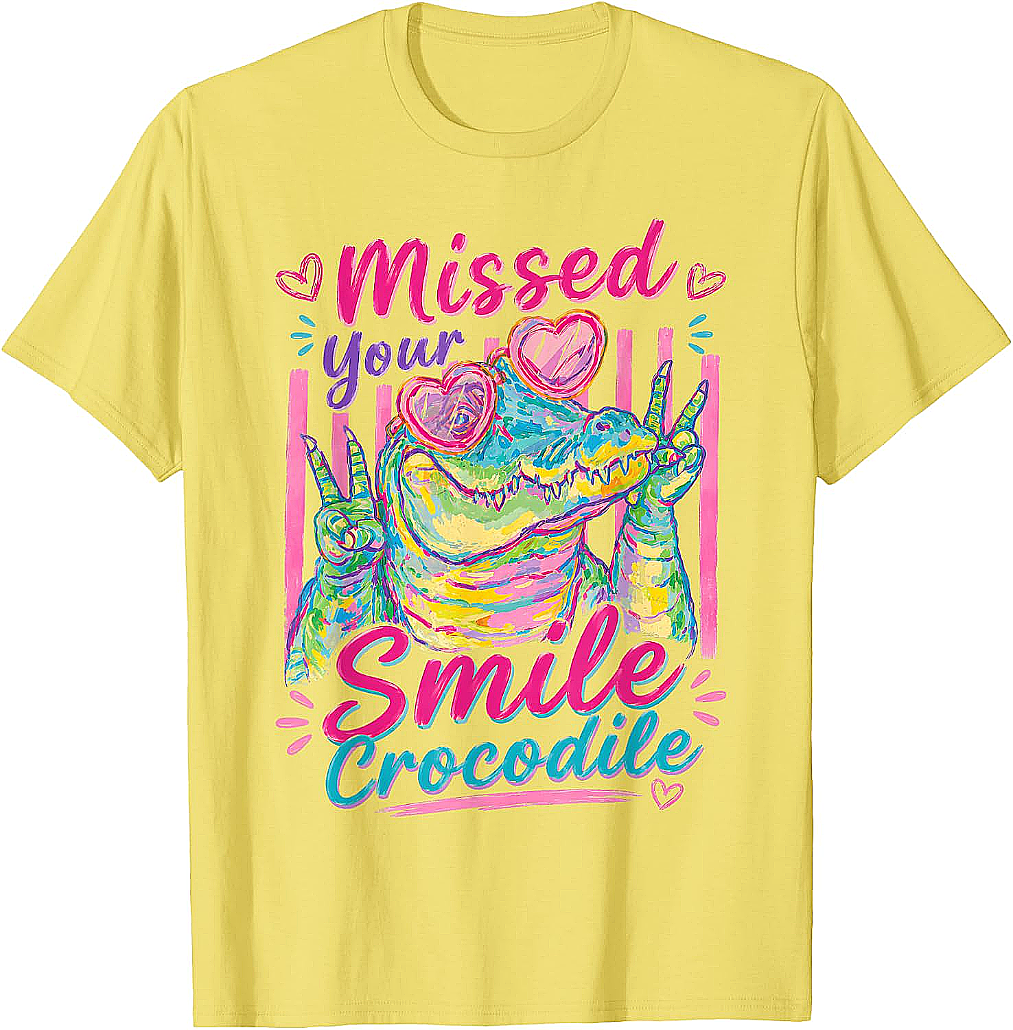 Missed Your Smile Crocodile Funny Teacher T-Shirt