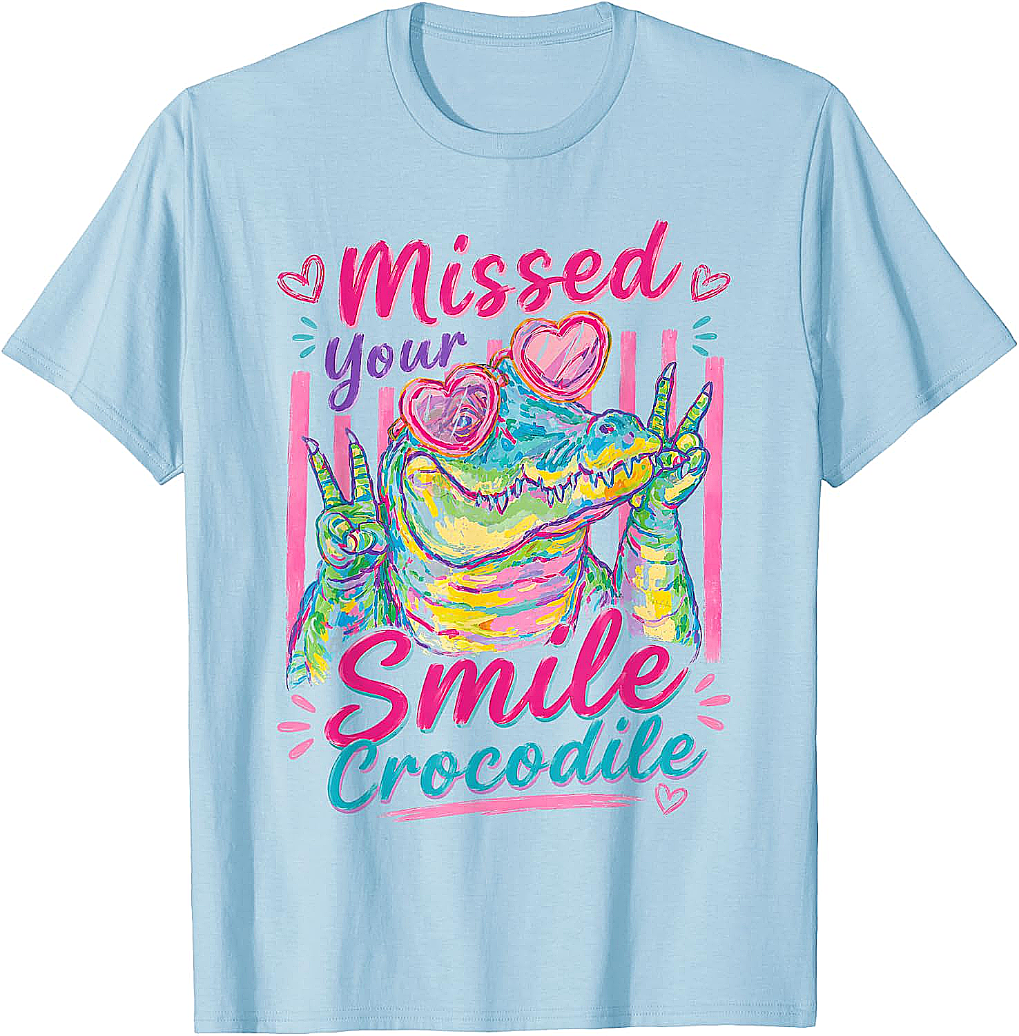 Missed Your Smile Crocodile Funny Teacher T-Shirt