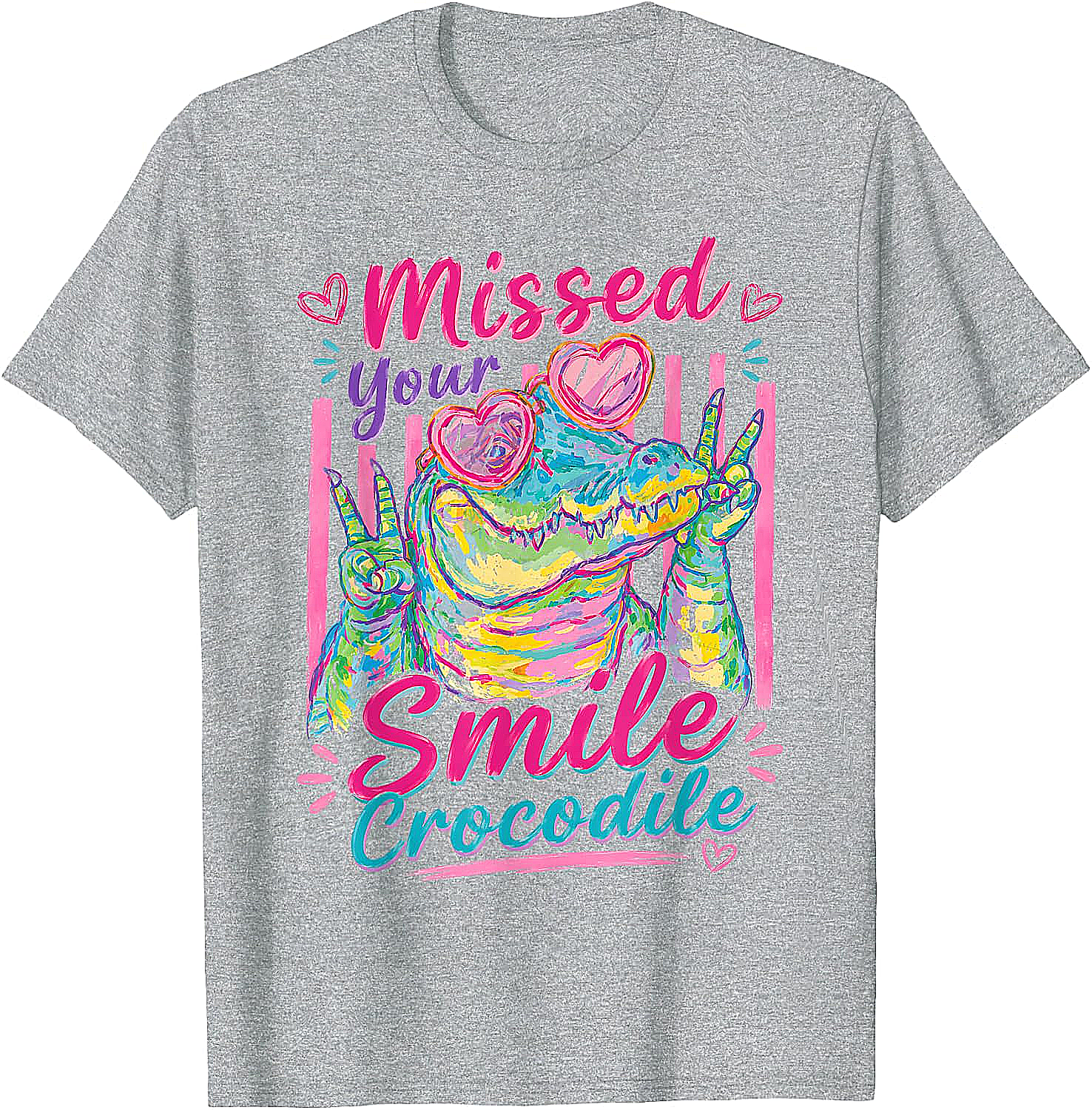 Missed Your Smile Crocodile Funny Teacher T-Shirt