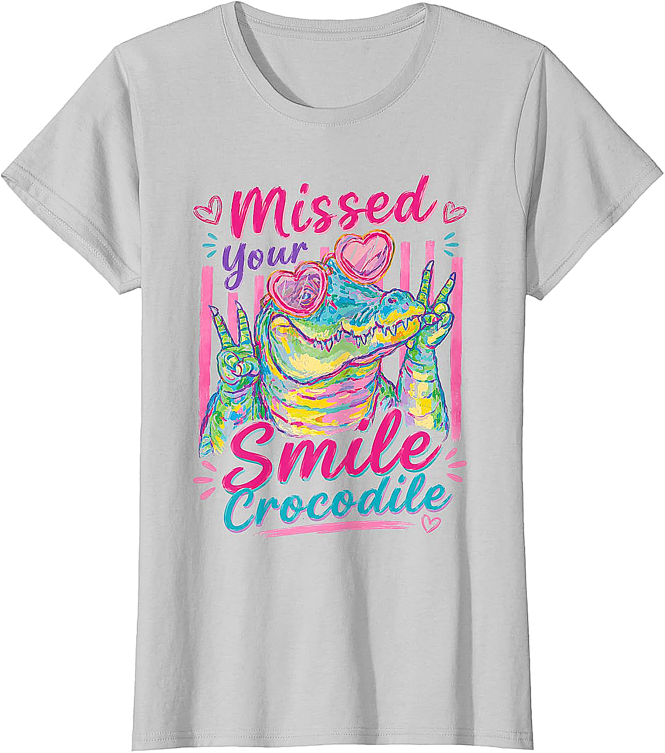 Missed Your Smile Crocodile Funny Teacher T-Shirt