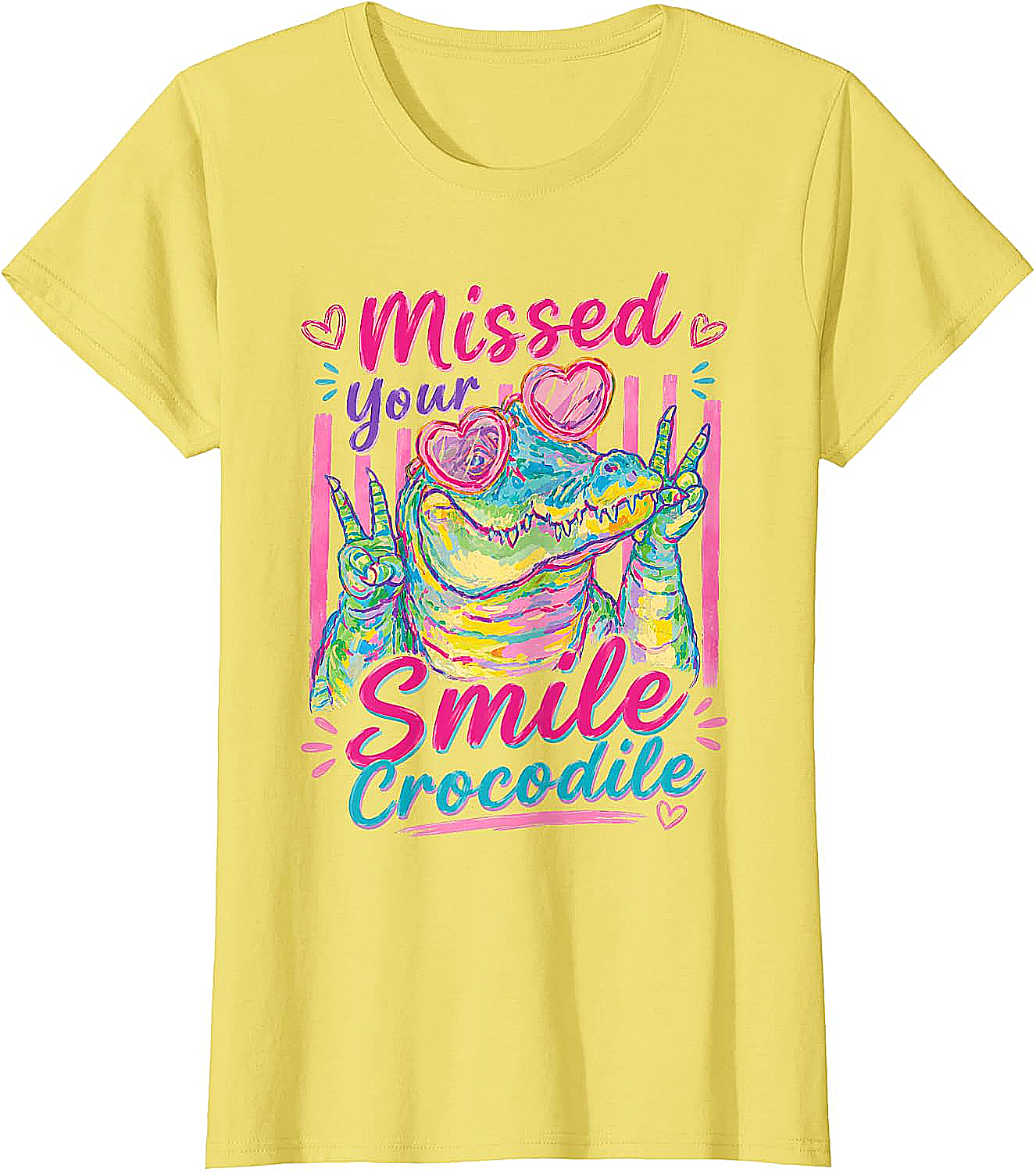 Missed Your Smile Crocodile Funny Teacher T-Shirt