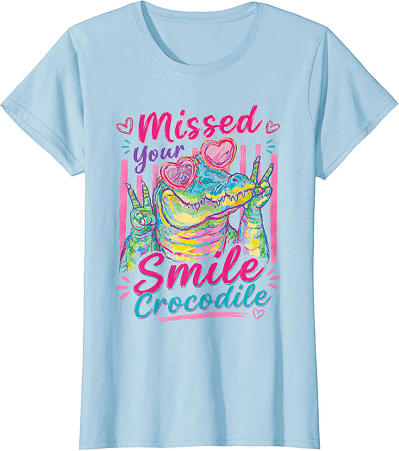 Missed Your Smile Crocodile Funny Teacher T-Shirt