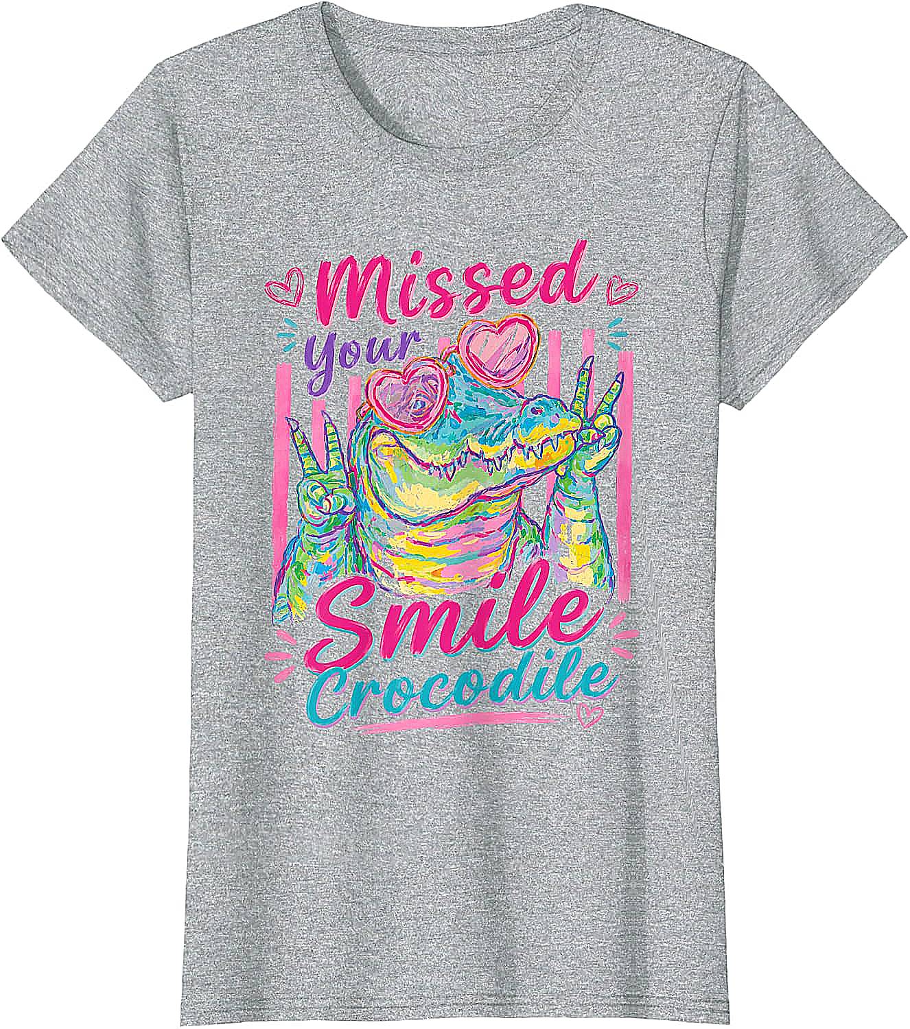 Missed Your Smile Crocodile Funny Teacher T-Shirt