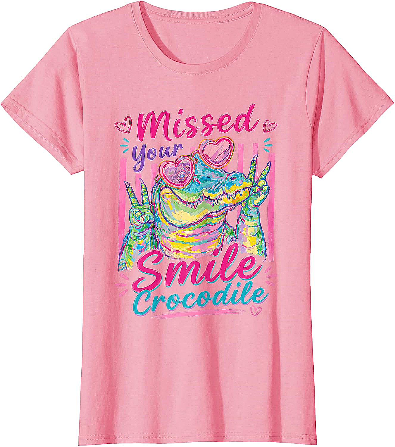 Missed Your Smile Crocodile Funny Teacher T-Shirt