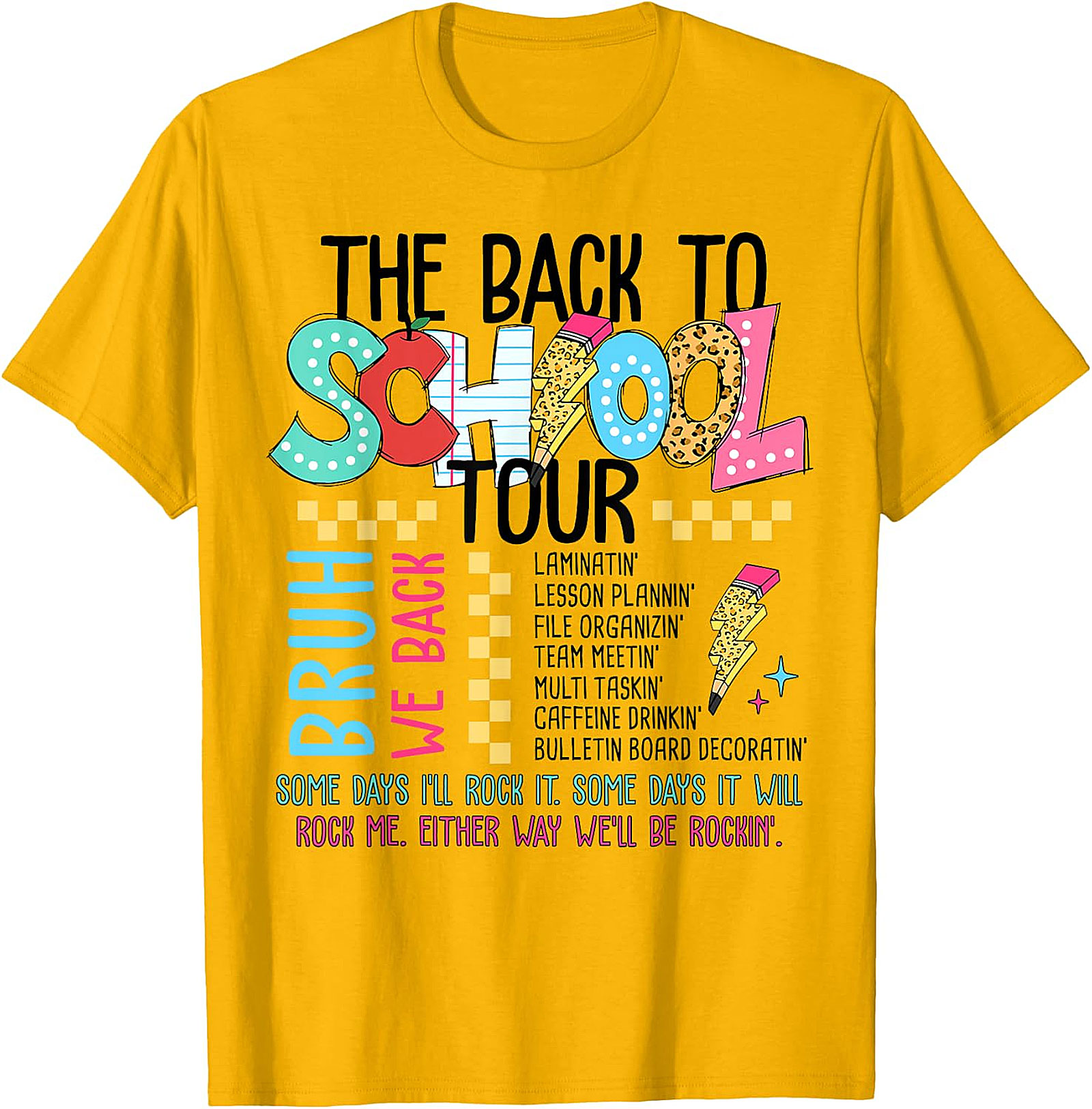 Back To School Tour T-Shirt - Teacher Graphic Tee