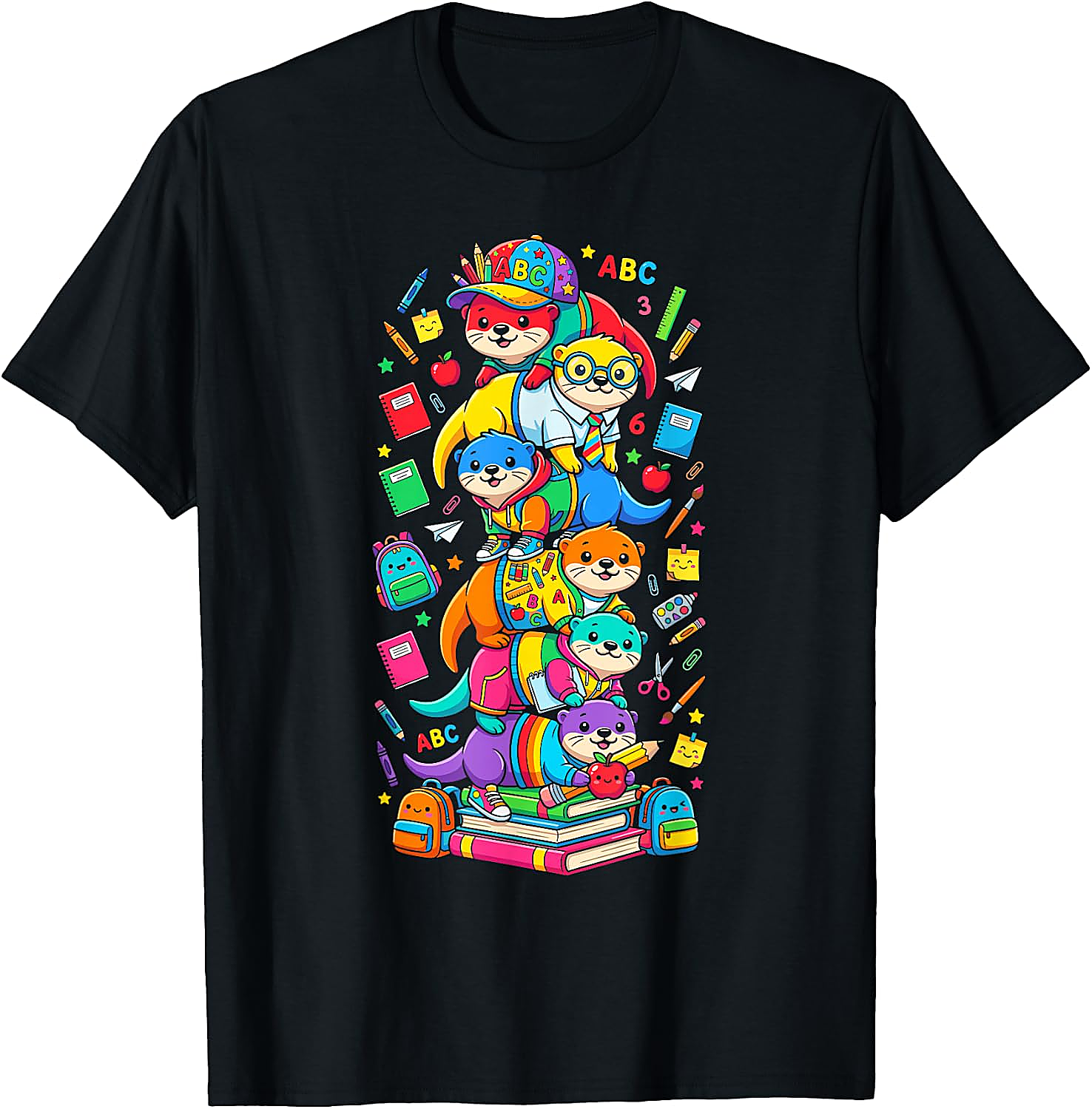 Funny Otter Back to School Teacher T-Shirt | Cute Graphic Tee