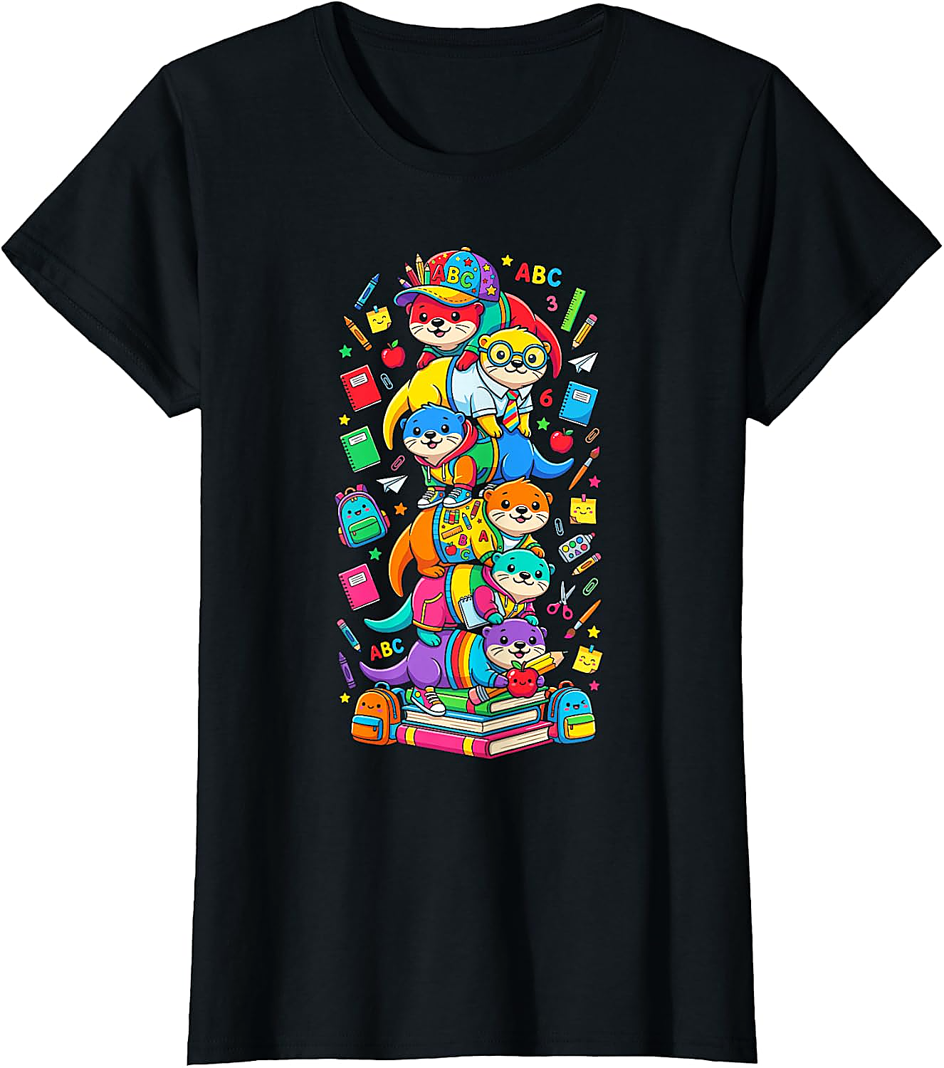 Funny Otter Back to School Teacher T-Shirt | Cute Graphic Tee