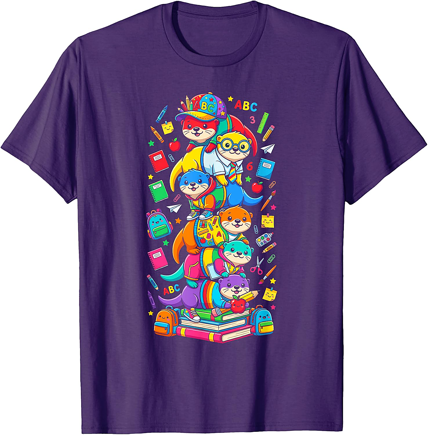 Funny Otter Back to School Teacher T-Shirt | Cute Graphic Tee