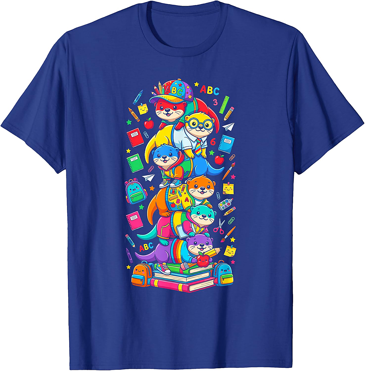 Funny Otter Back to School Teacher T-Shirt | Cute Graphic Tee