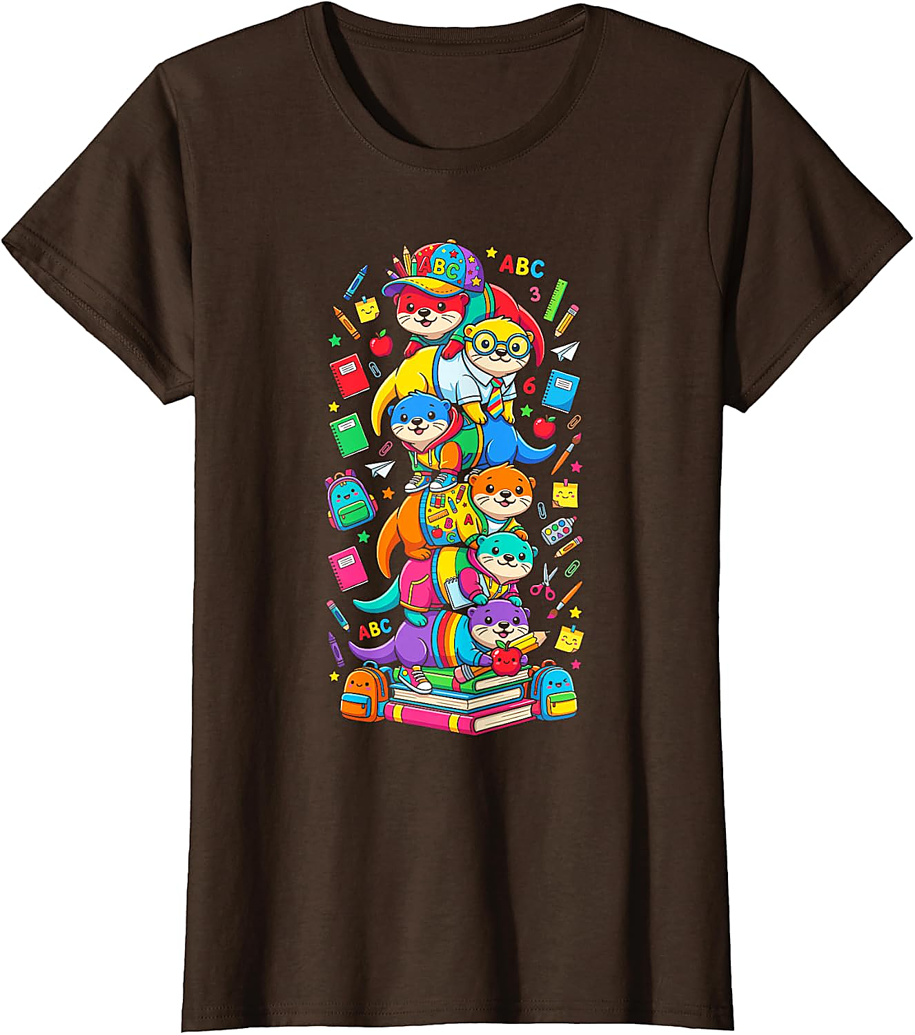 Funny Otter Back to School Teacher T-Shirt | Cute Graphic Tee