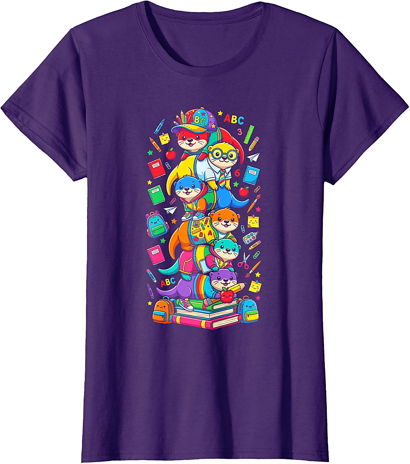 Funny Otter Back to School Teacher T-Shirt | Cute Graphic Tee