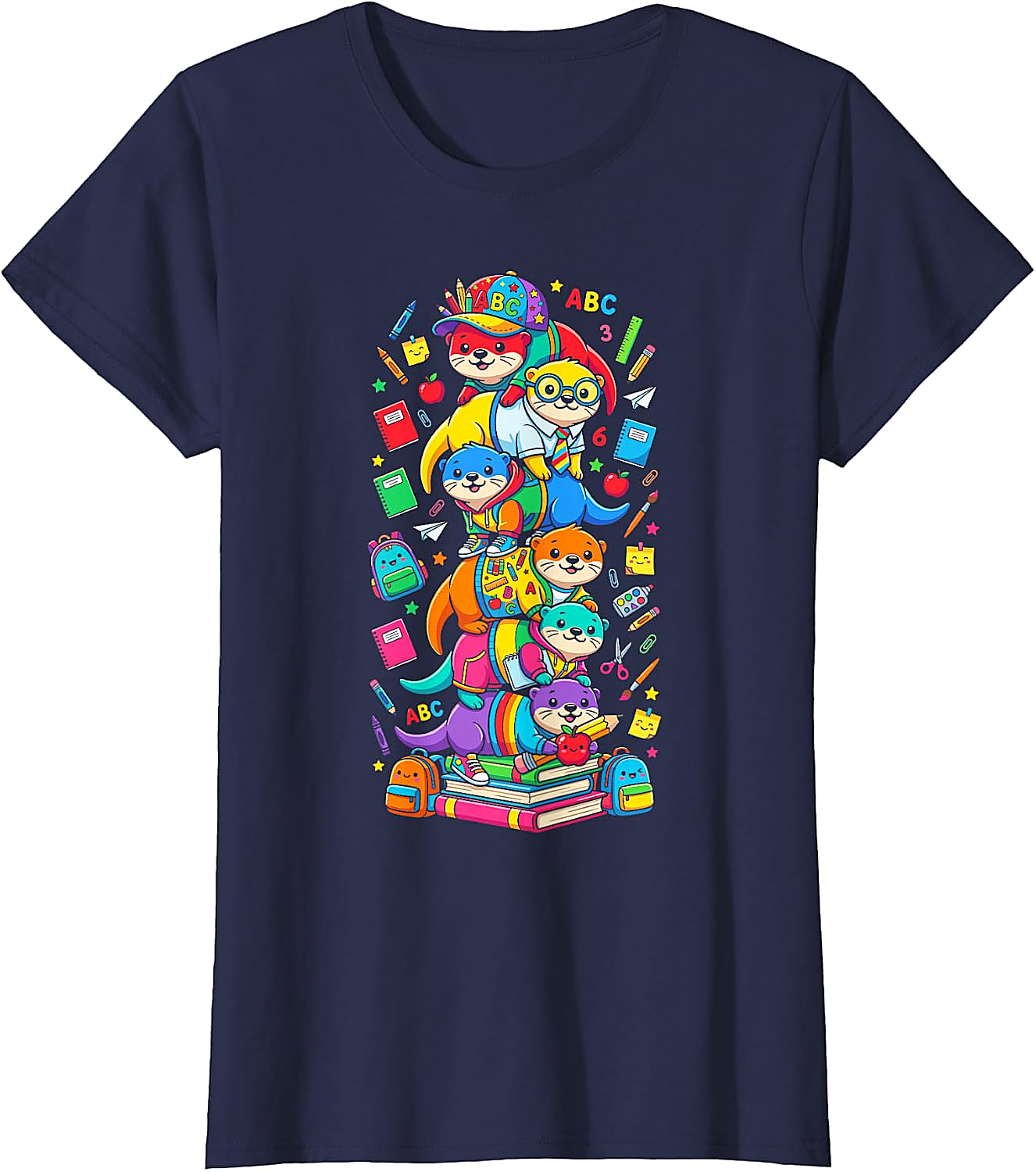 Funny Otter Back to School Teacher T-Shirt | Cute Graphic Tee