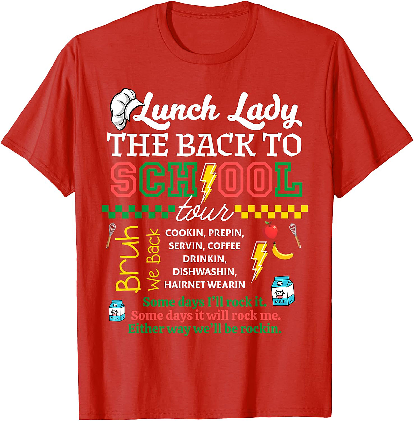 Lunch Lady Back to School Tour T-Shirt | Cafeteria Staff Gift