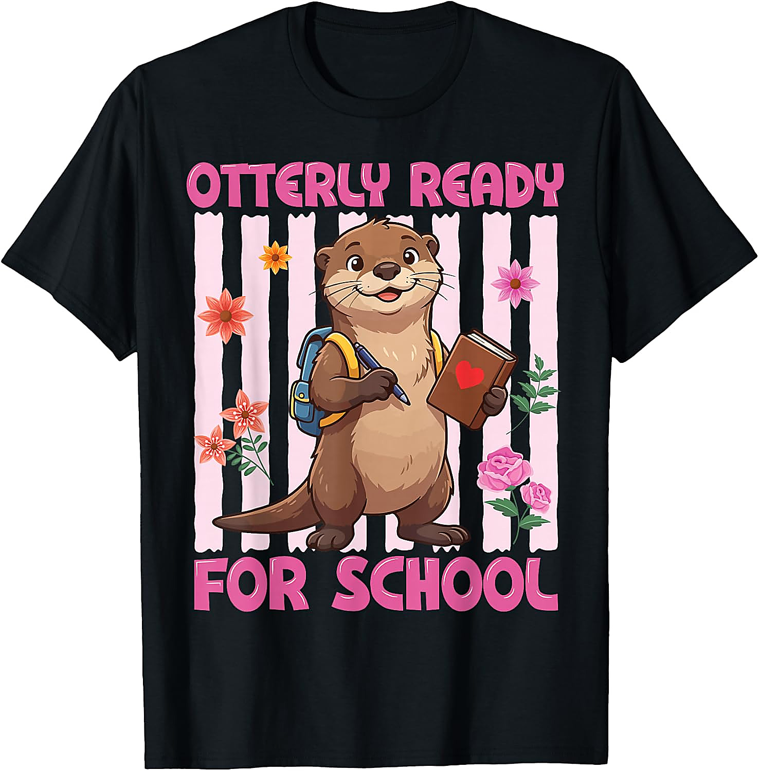 Otterly Ready for School T-Shirt | Cute Otter Graphic Tee