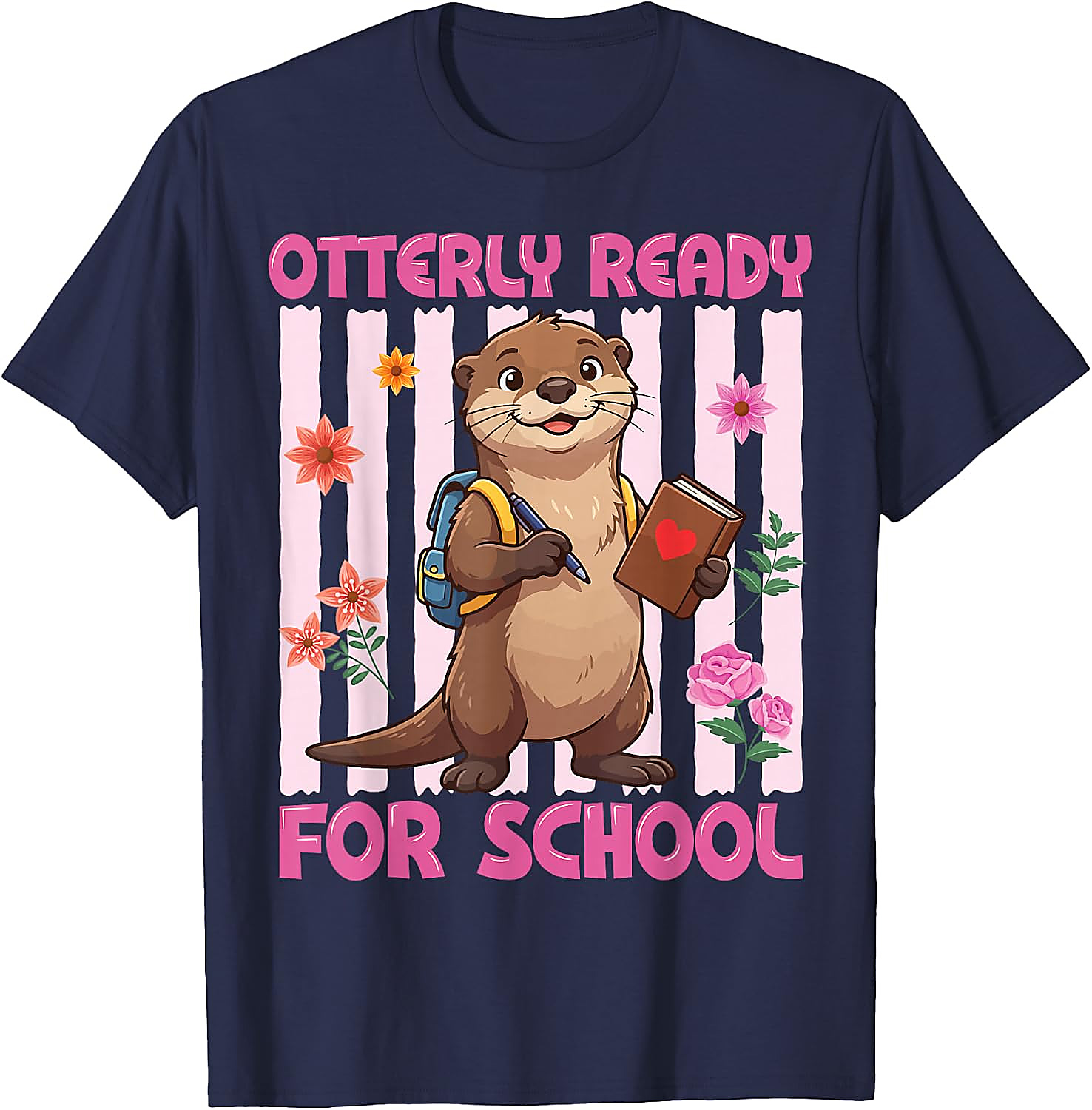 Otterly Ready for School T-Shirt | Cute Otter Graphic Tee
