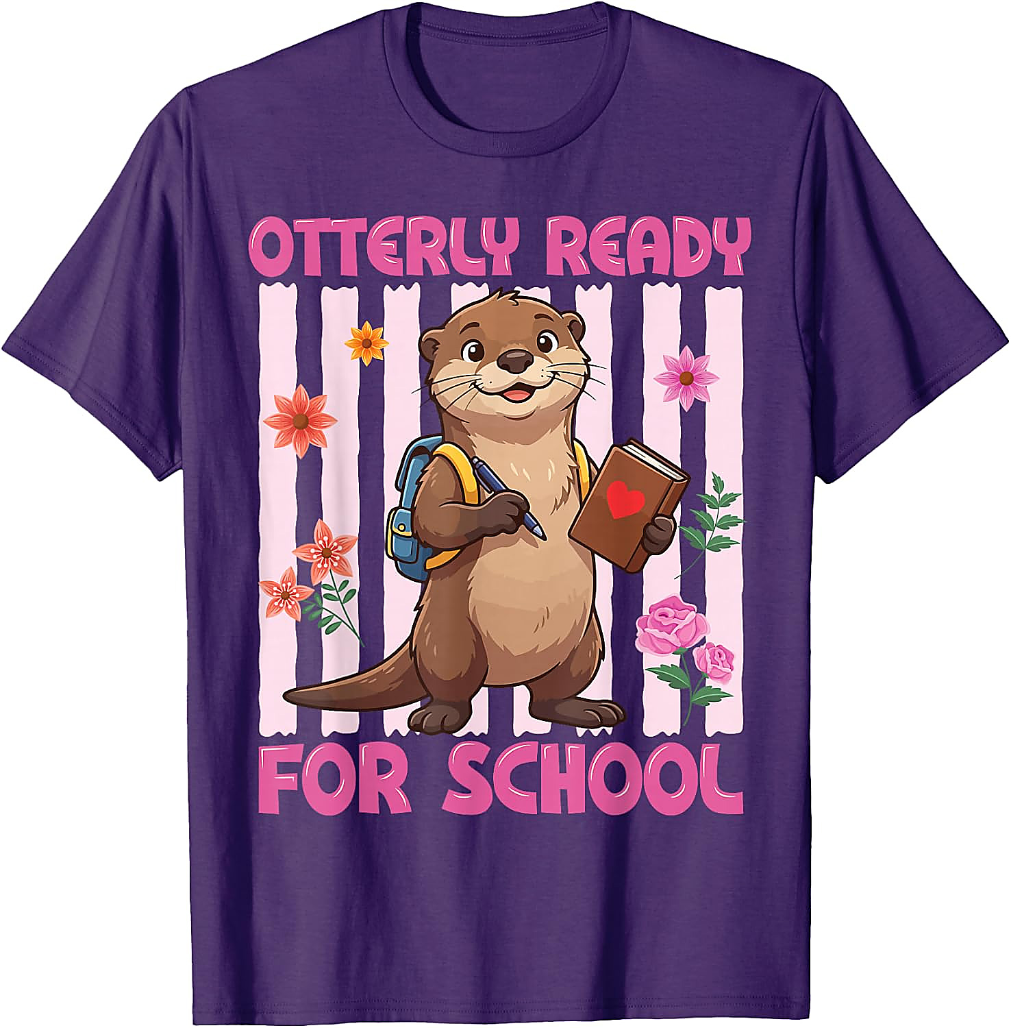 Otterly Ready for School T-Shirt | Cute Otter Graphic Tee