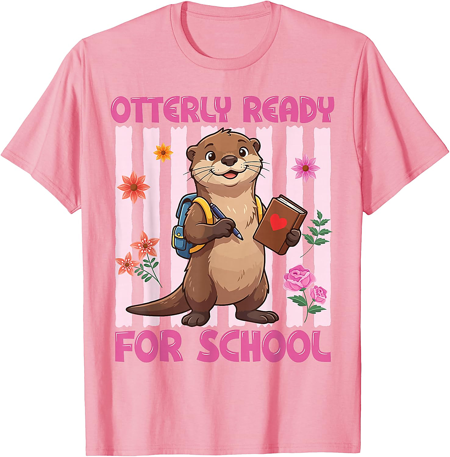 Otterly Ready for School T-Shirt | Cute Otter Graphic Tee