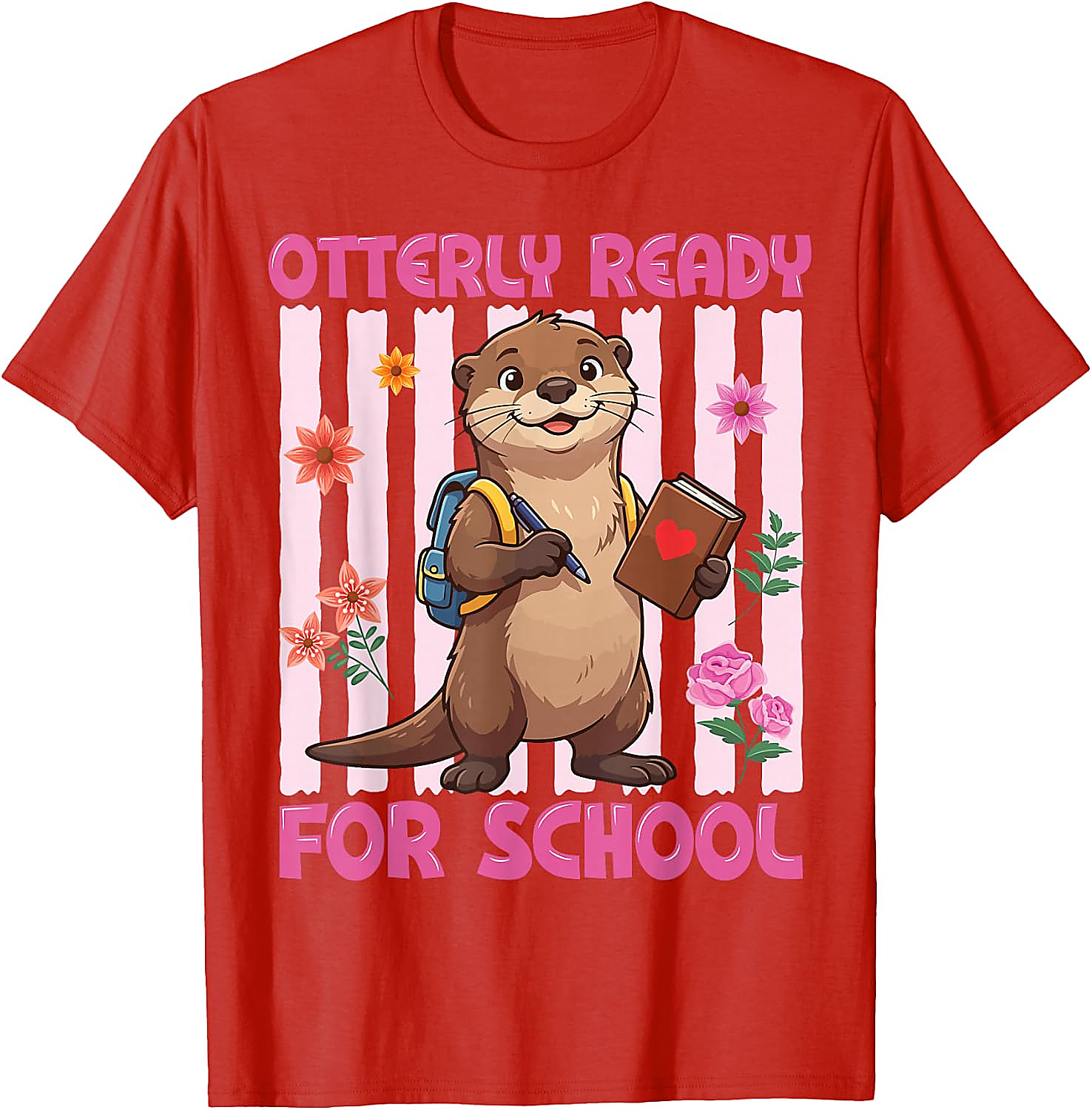 Otterly Ready for School T-Shirt | Cute Otter Graphic Tee
