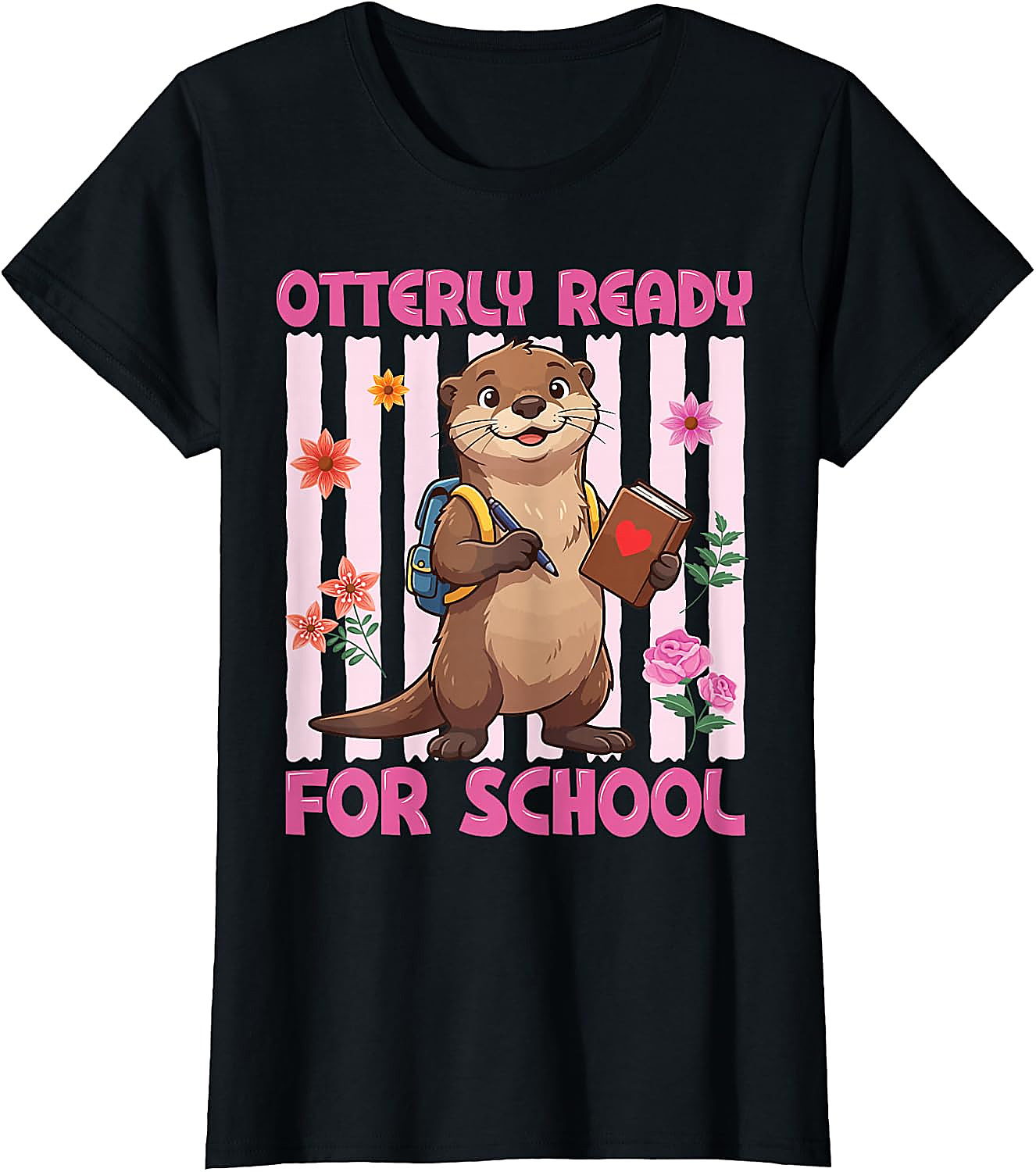 Otterly Ready for School T-Shirt | Cute Otter Graphic Tee