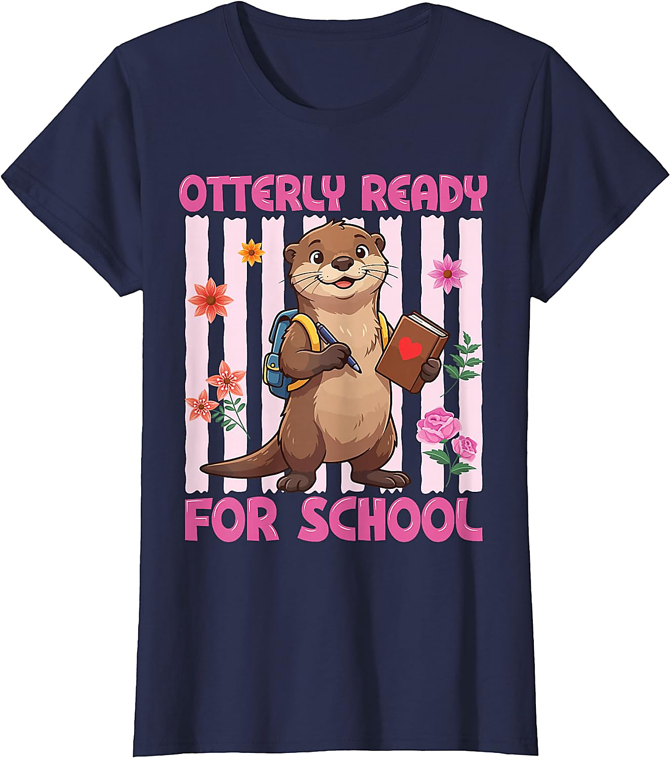 Otterly Ready for School T-Shirt | Cute Otter Graphic Tee