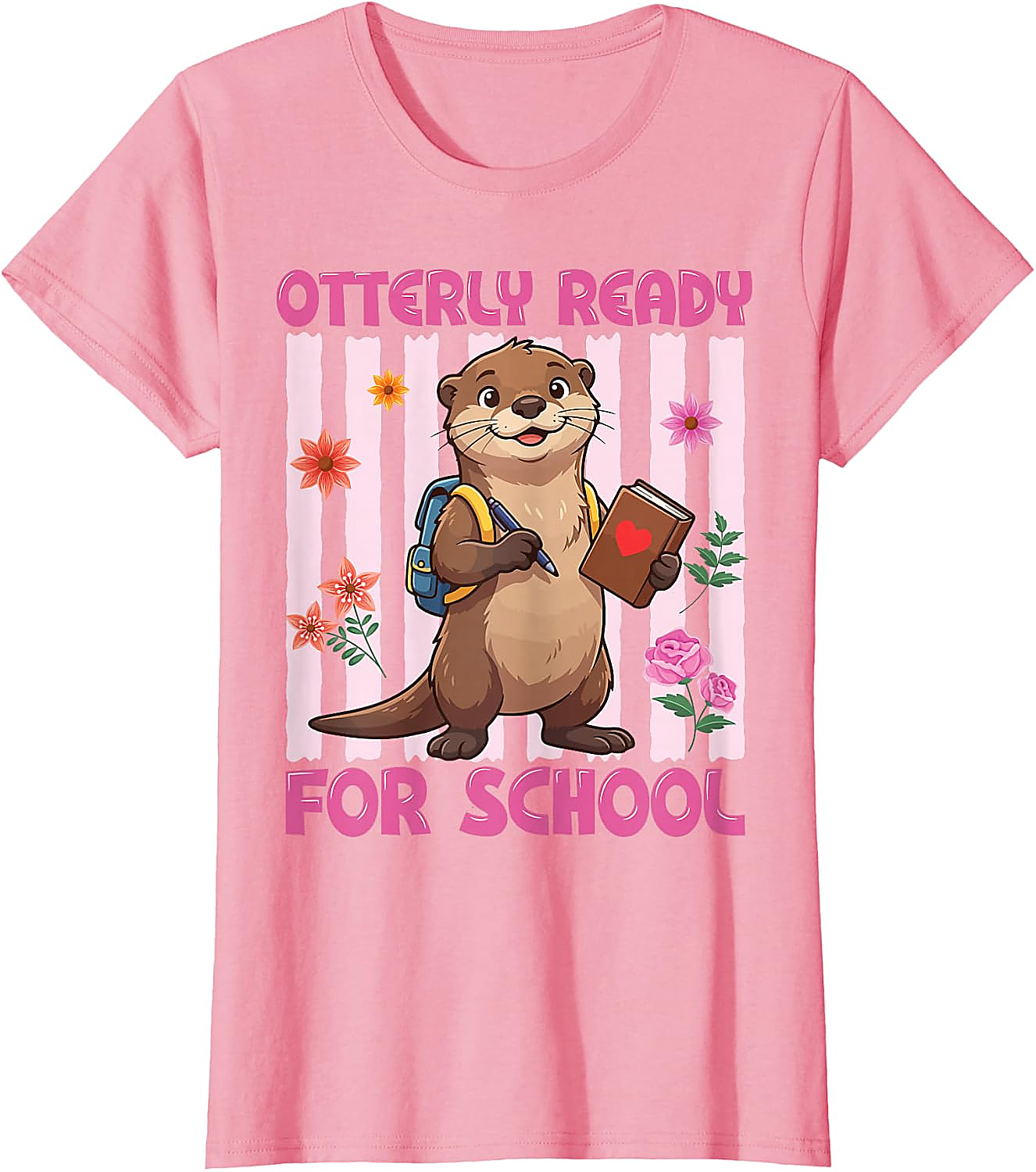 Otterly Ready for School T-Shirt | Cute Otter Graphic Tee