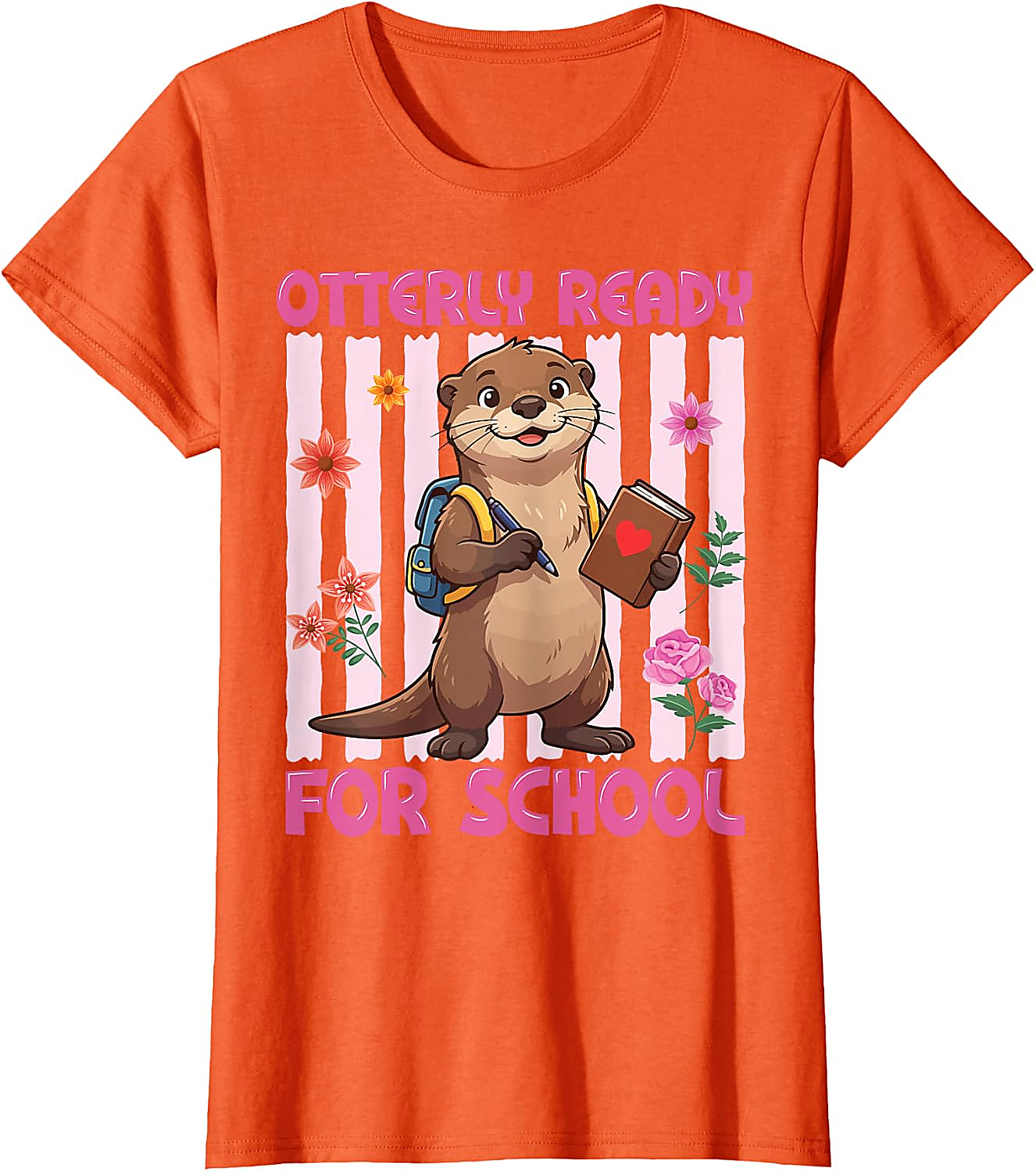 Otterly Ready for School T-Shirt | Cute Otter Graphic Tee