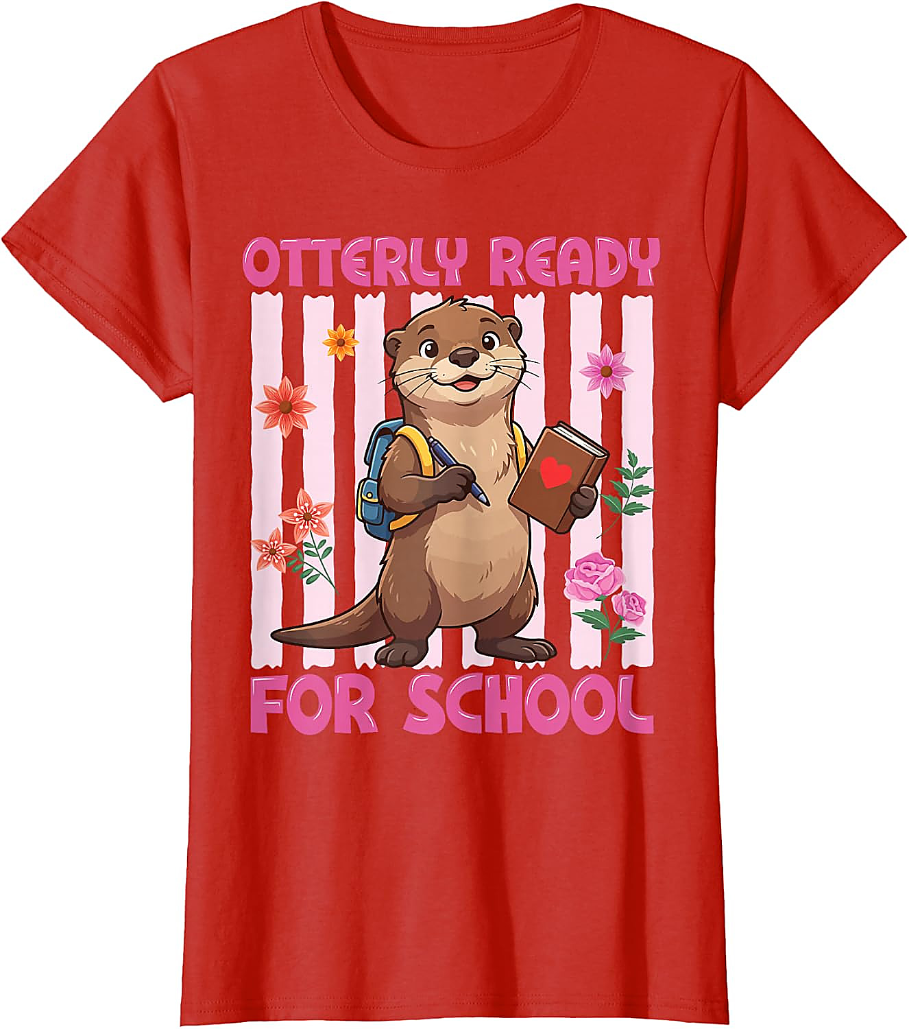 Otterly Ready for School T-Shirt | Cute Otter Graphic Tee