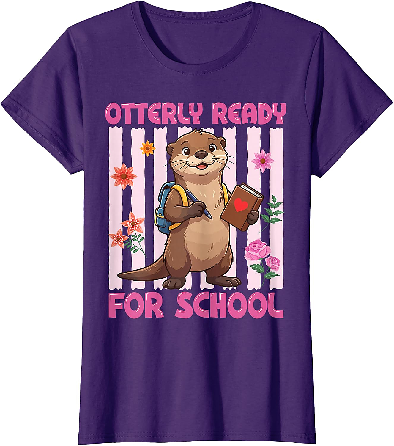 Otterly Ready for School T-Shirt | Cute Otter Graphic Tee