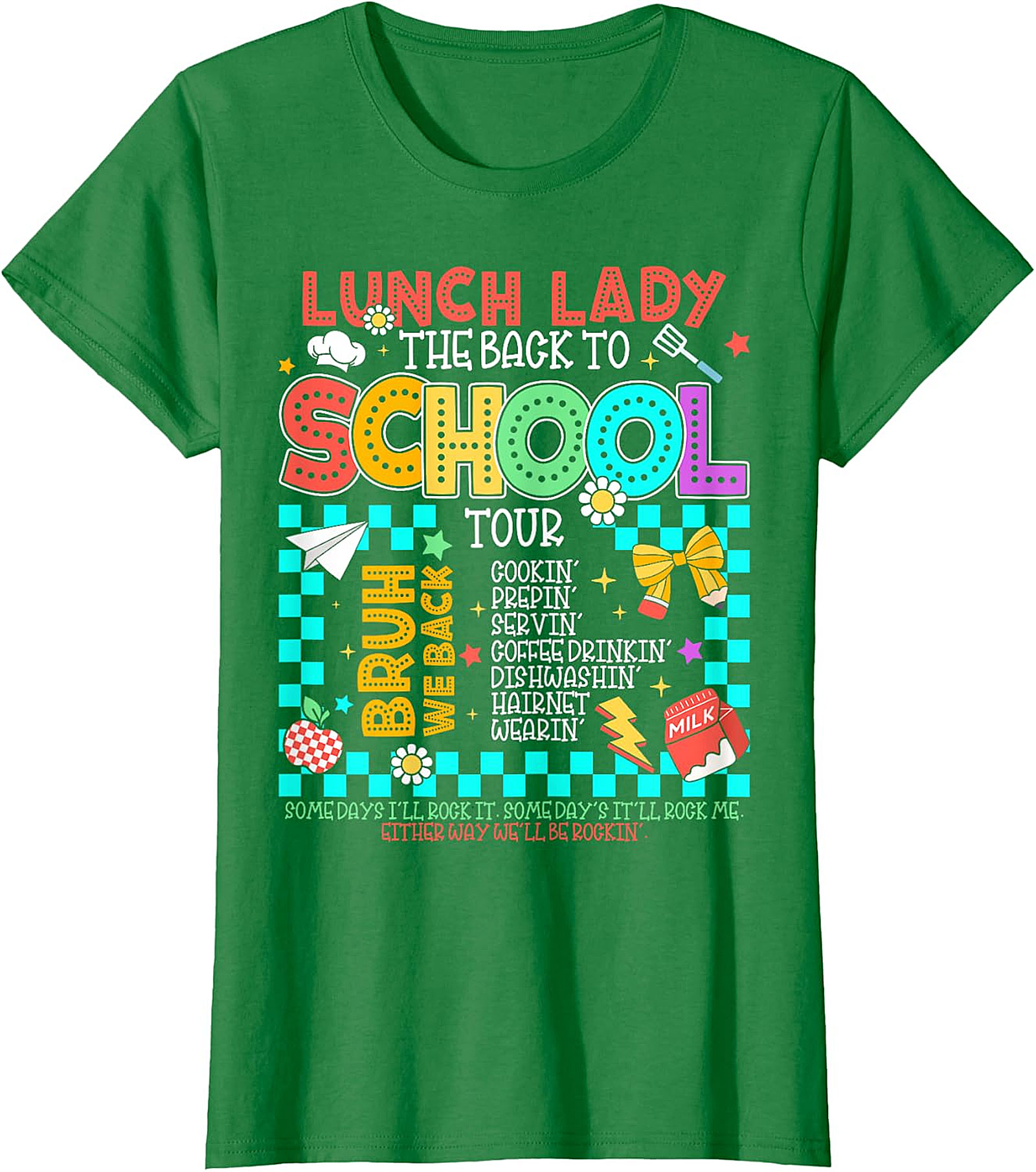 Funny Lunch Lady Back to School Tour T-Shirt - Cafeteria Staff