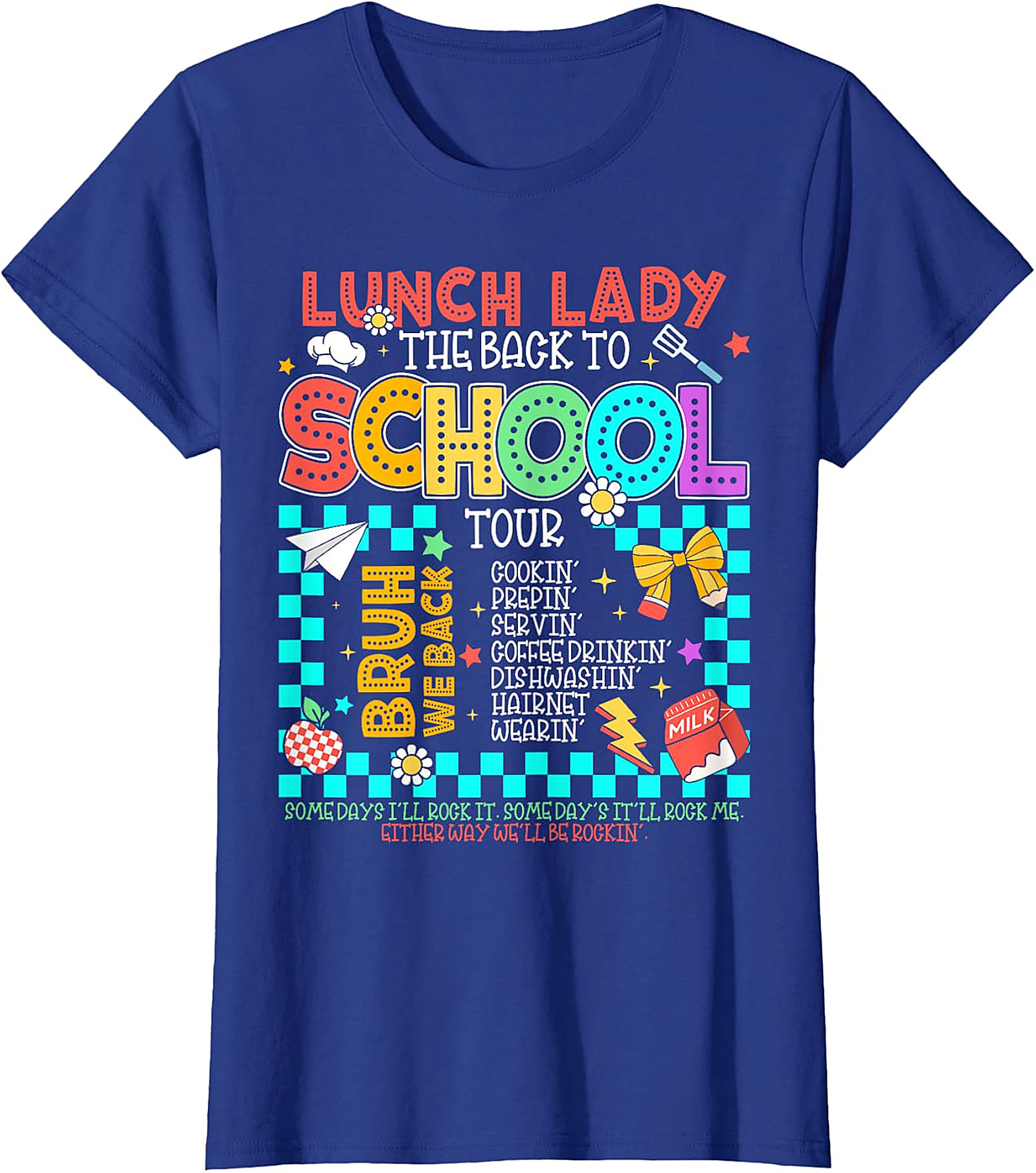 Funny Lunch Lady Back to School Tour T-Shirt - Cafeteria Staff