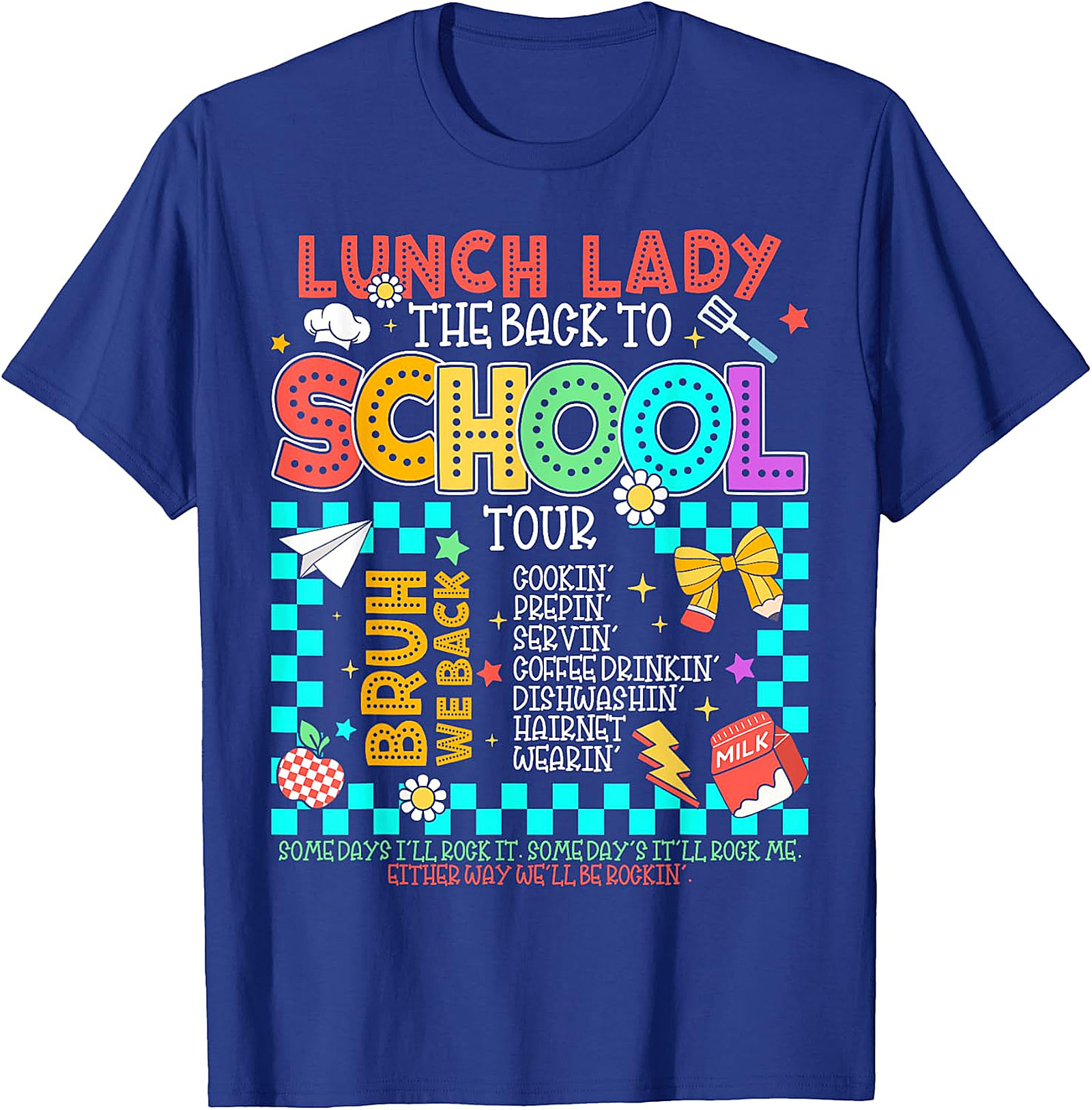 Funny Lunch Lady Back to School Tour T-Shirt - Cafeteria Staff