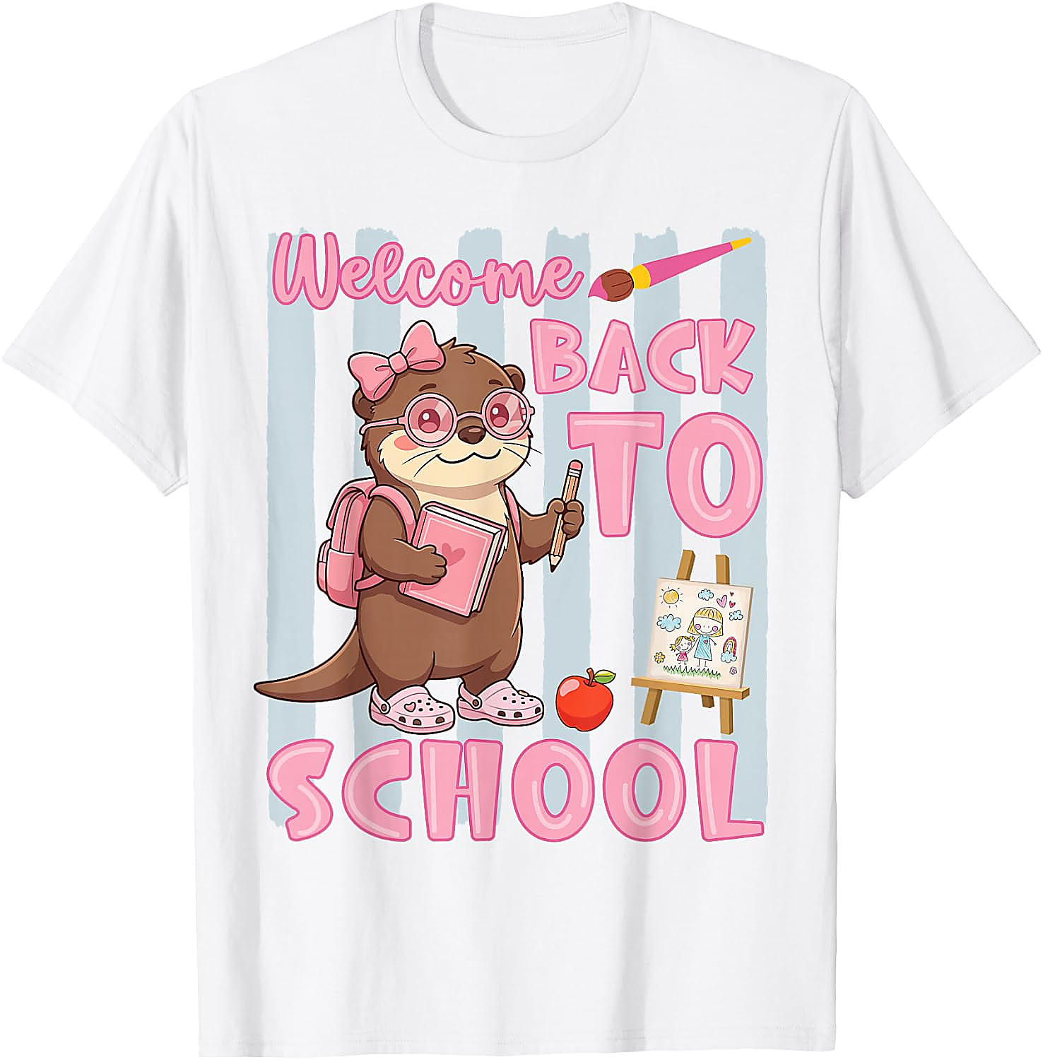 Back to School Otter Shirt for Girls | Cute Student Tee