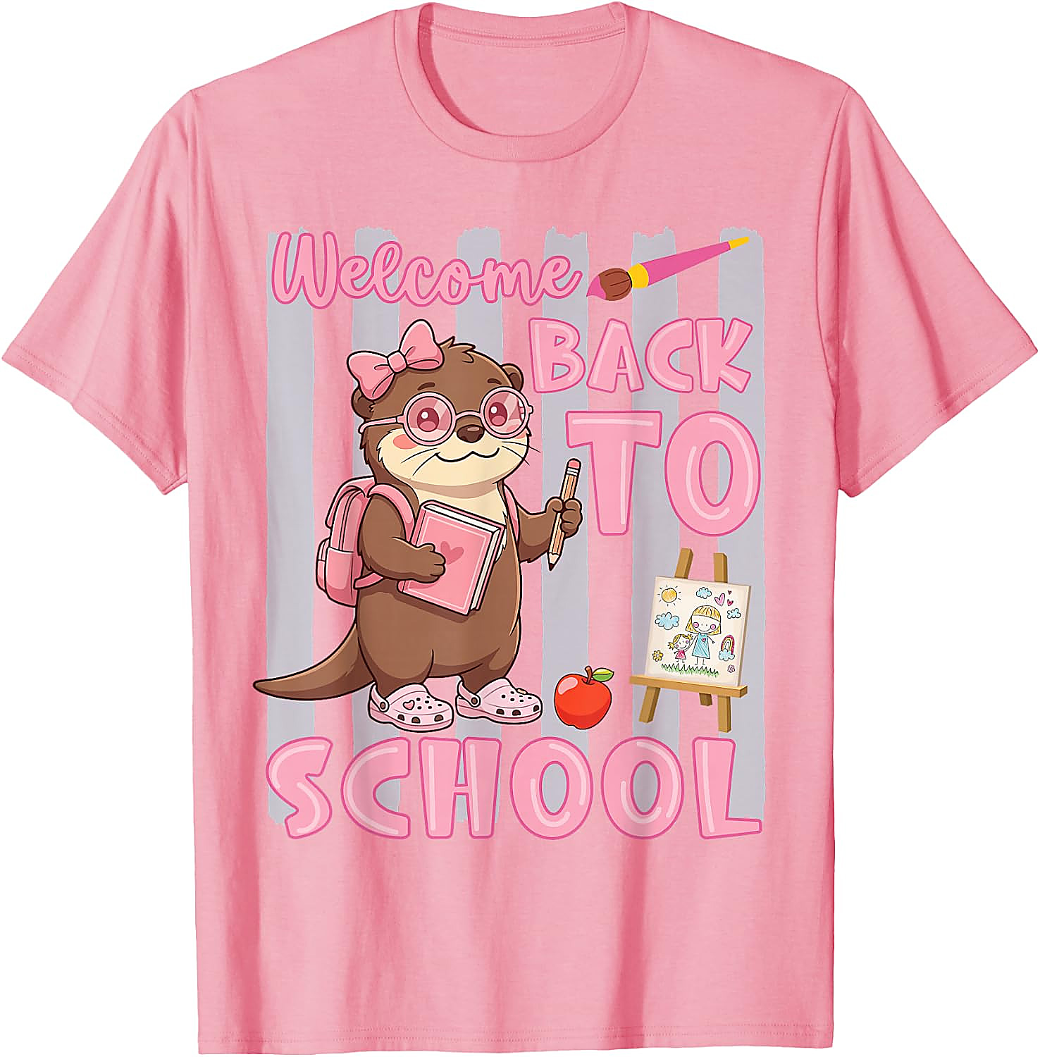 Back to School Otter Shirt for Girls | Cute Student Tee